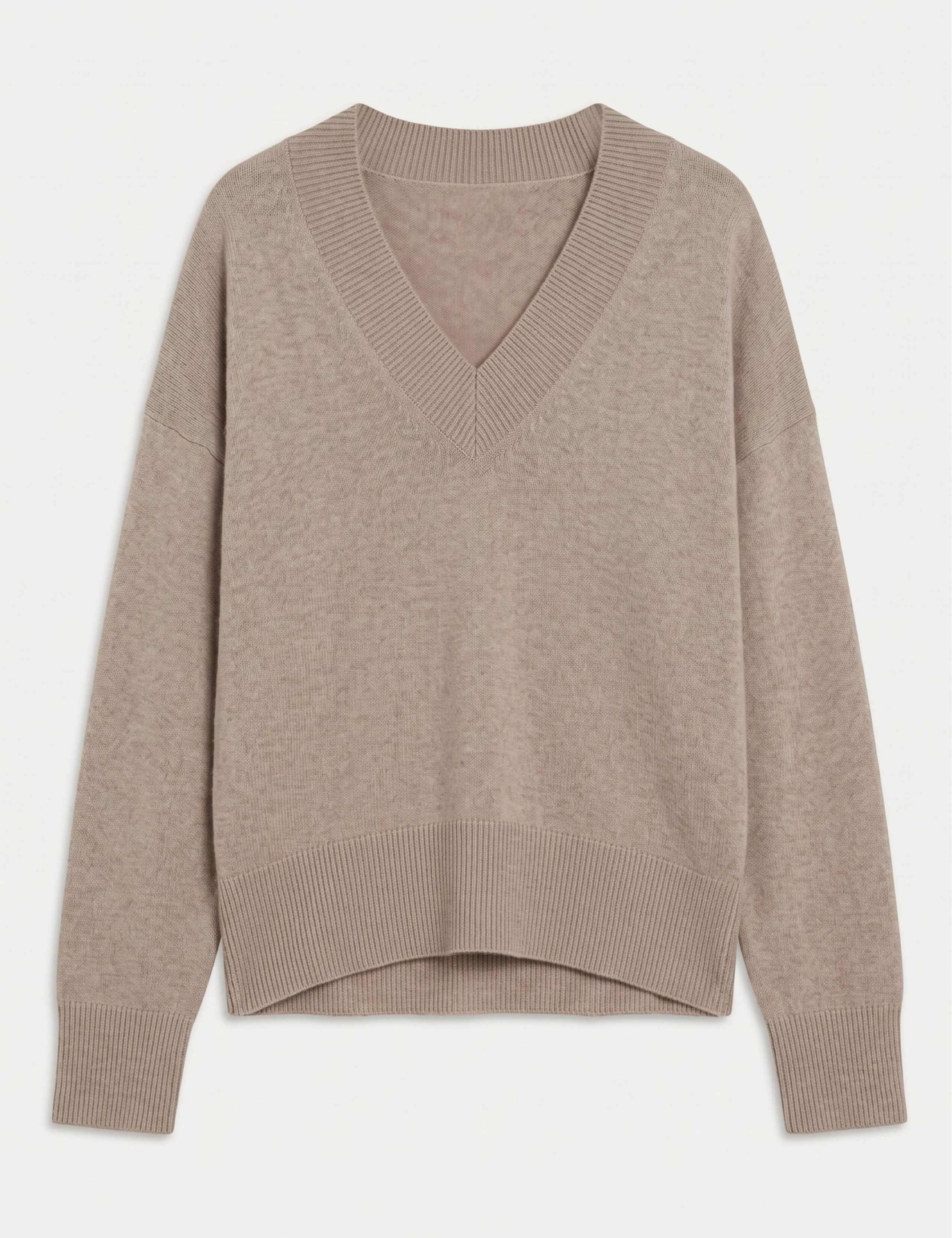 Wool Rich V-Neck Relaxed Jumper with Cashmere 2 of 3