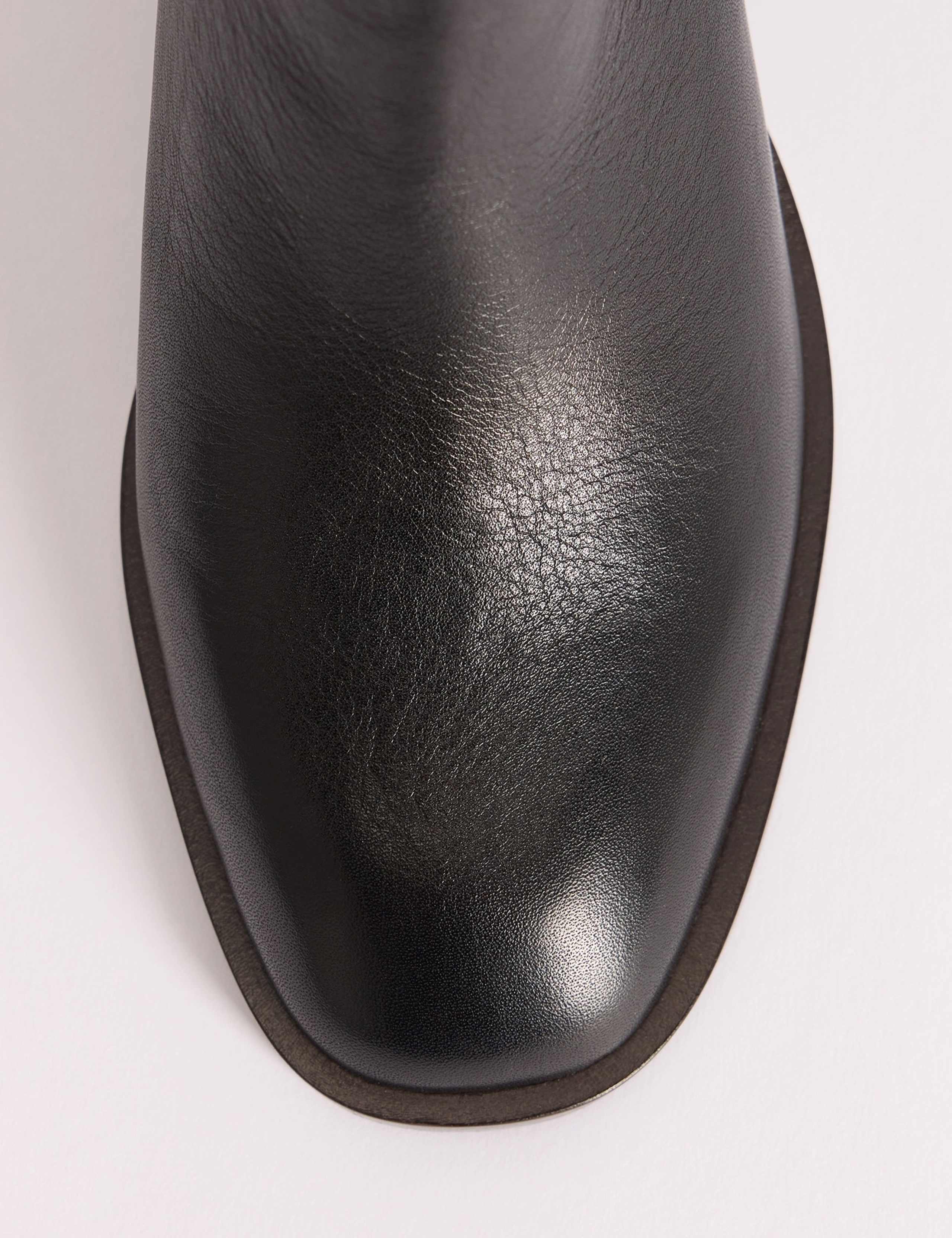Leather Block Heel Ankle Boots 3 of 5