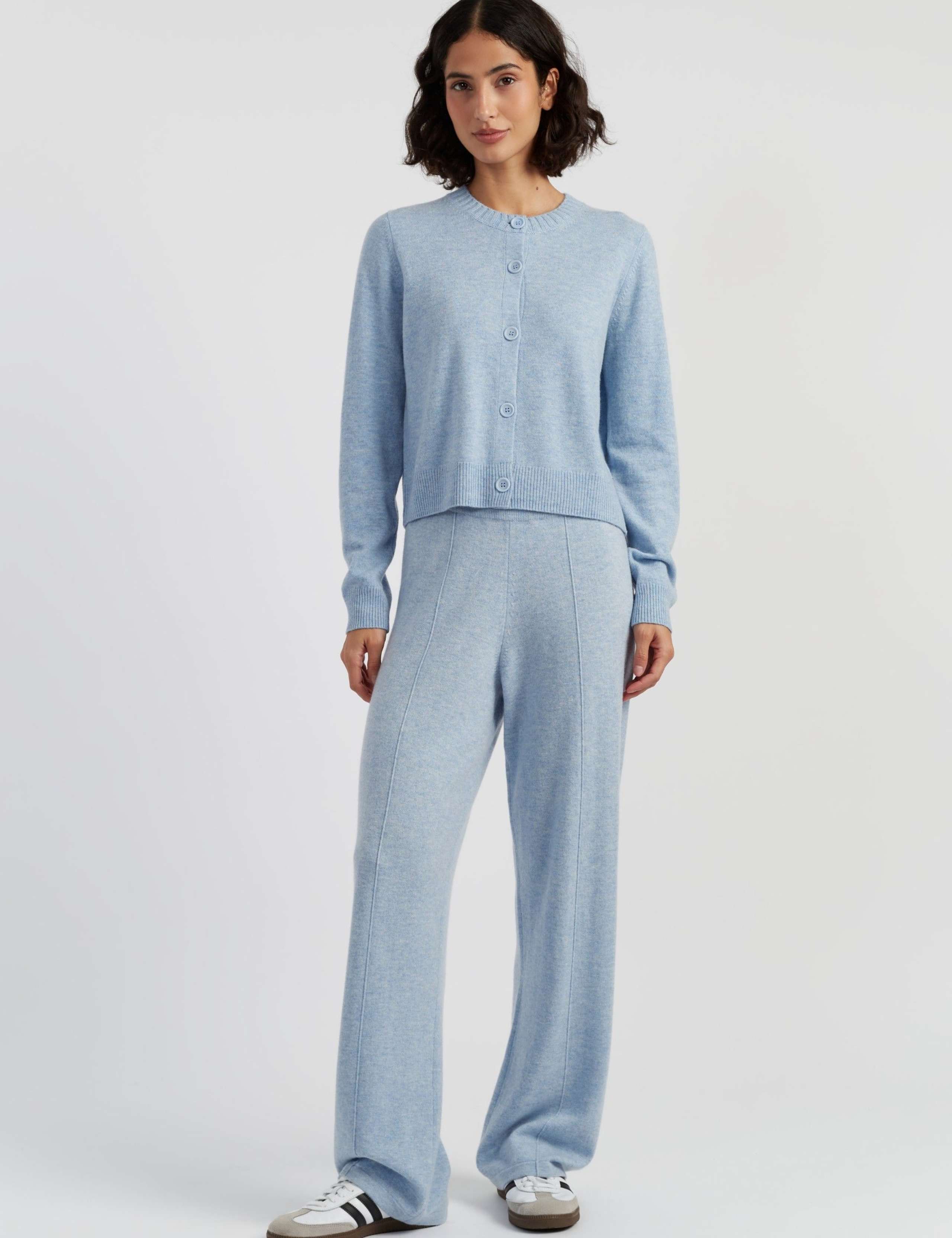 Wool Rich Button Front Cardigan with Cashmere 3 of 4