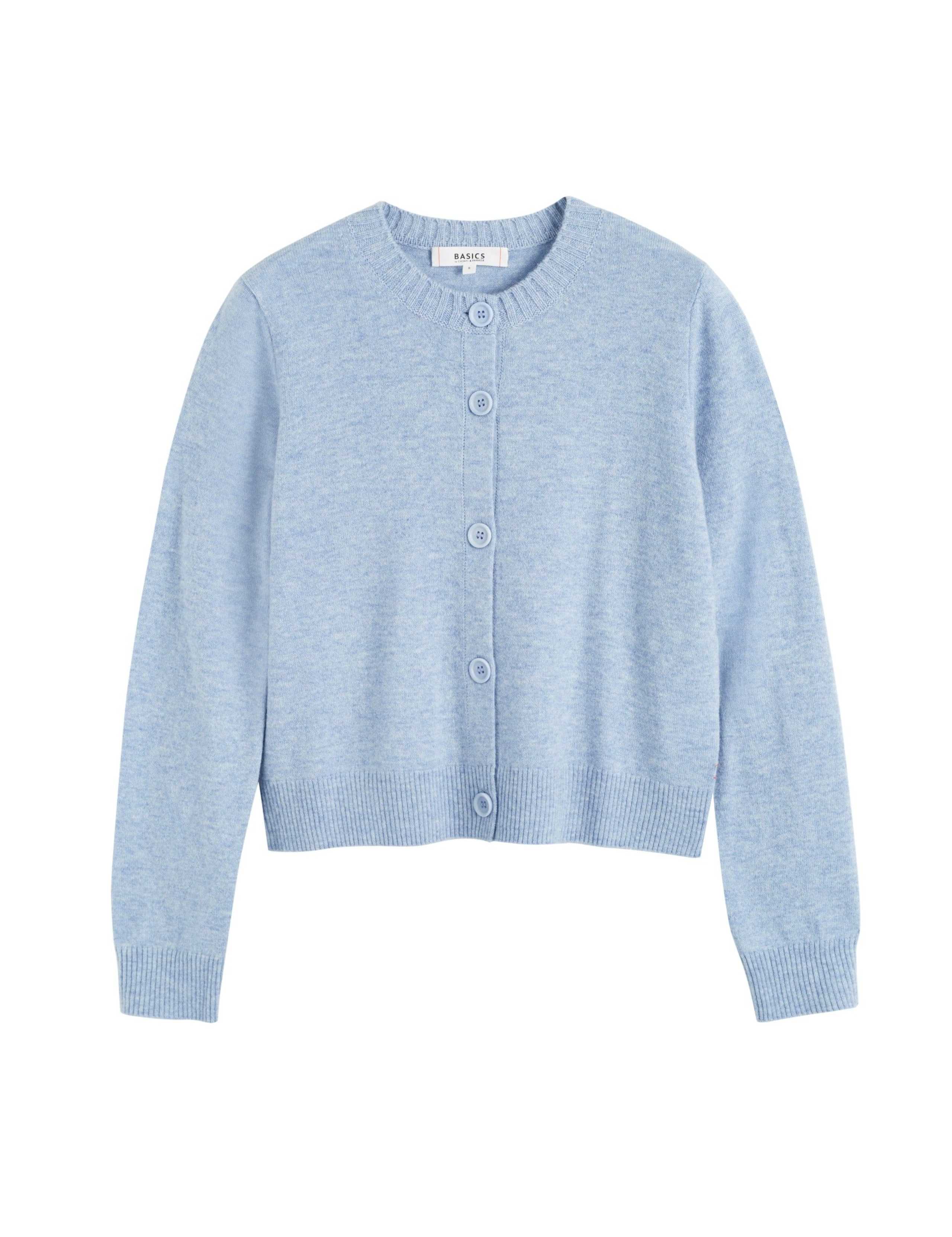 Wool Rich Button Front Cardigan with Cashmere 2 of 4