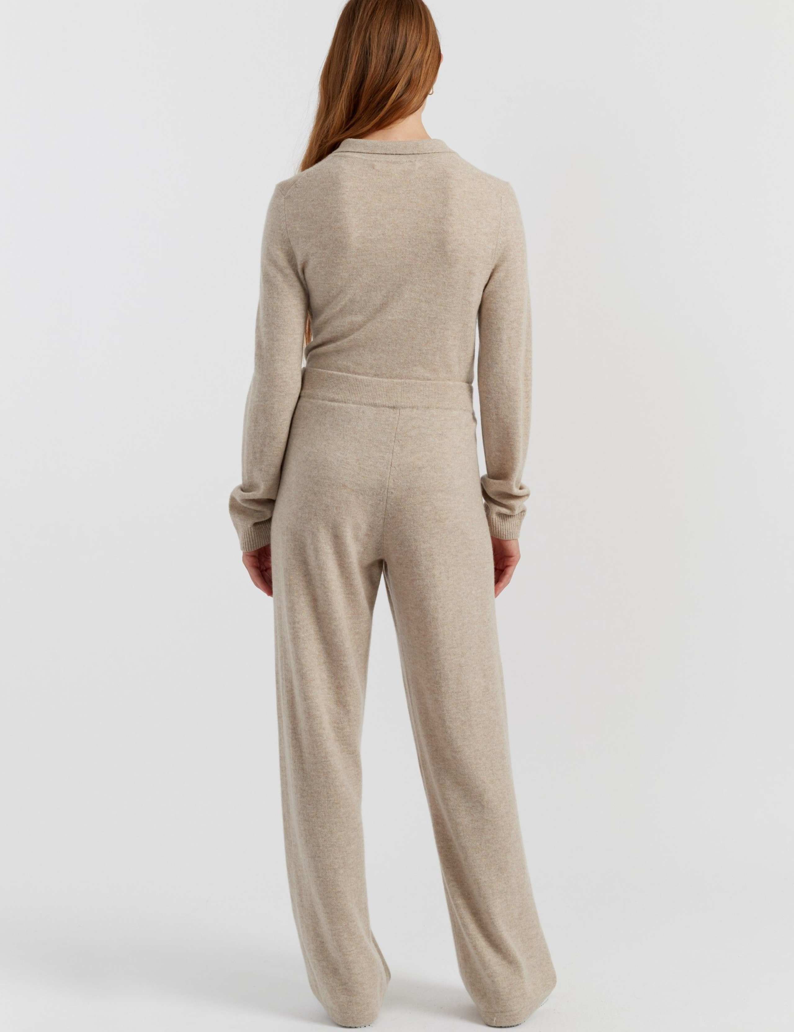 Wool Rich Wide Leg Joggers with Cashmere 2 of 4