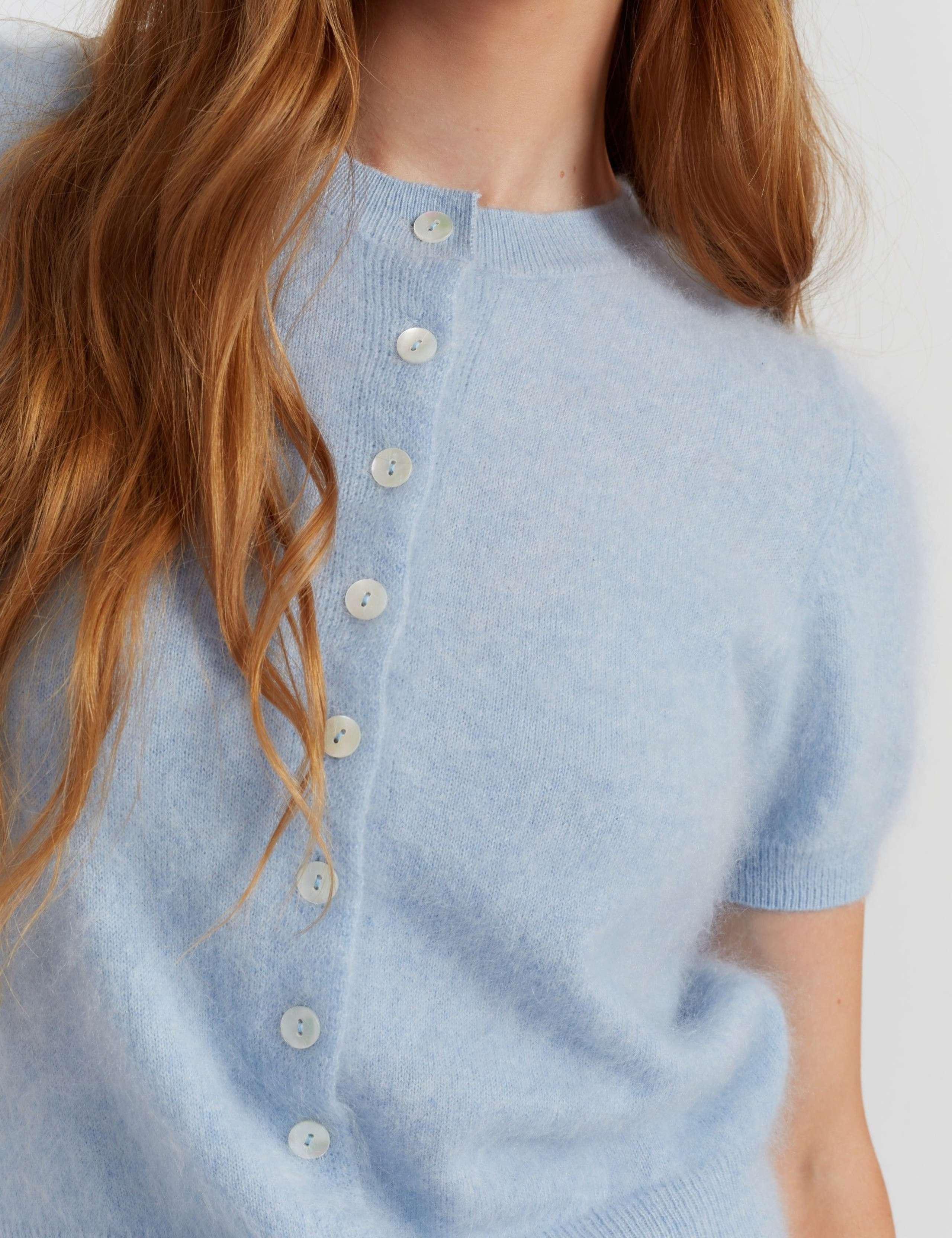 Pure Cashmere Button Through T-Shirt 3 of 5