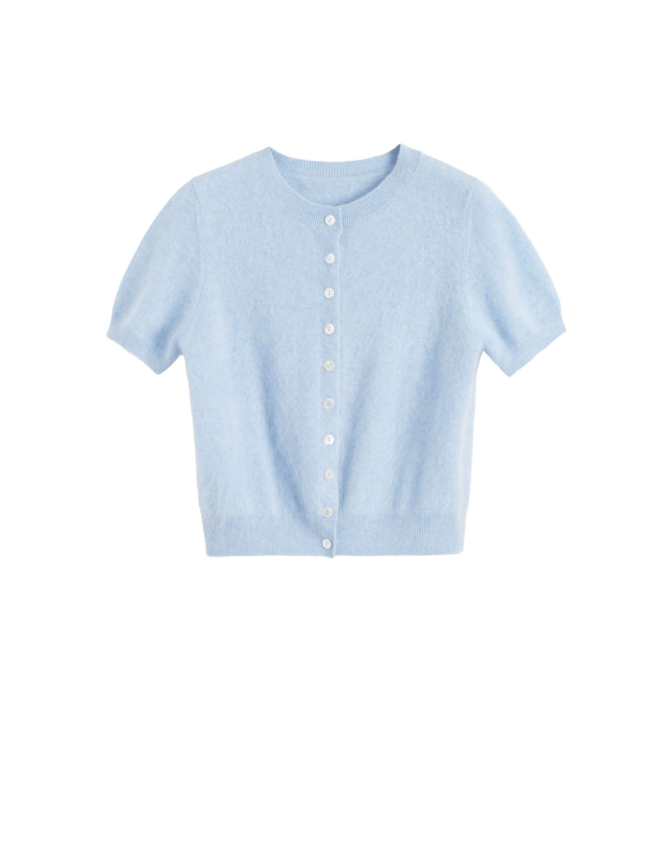 Pure Cashmere Button Through T-Shirt 2 of 5