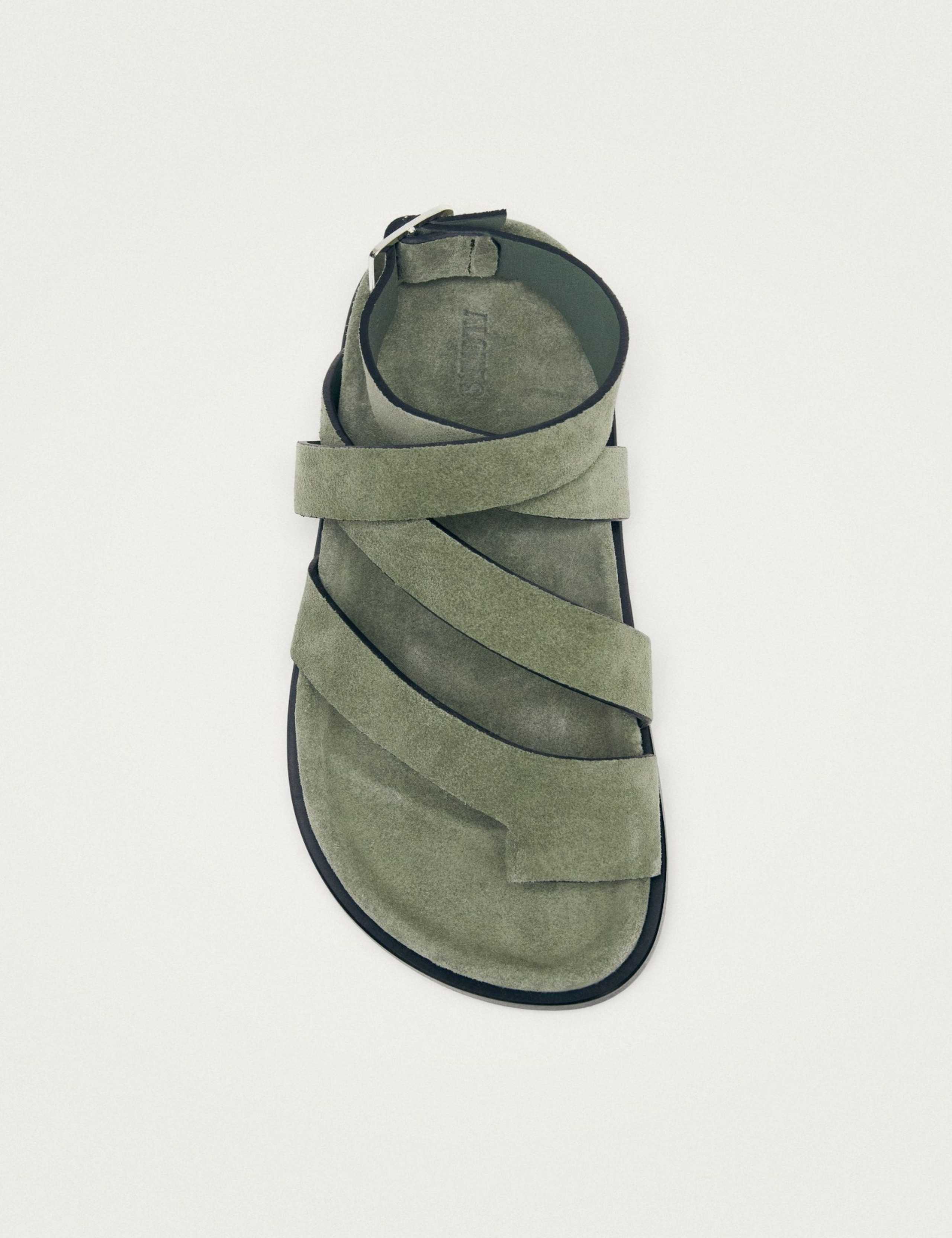 Tide Suede Strappy Flat Slingback Sandals 2 of 6