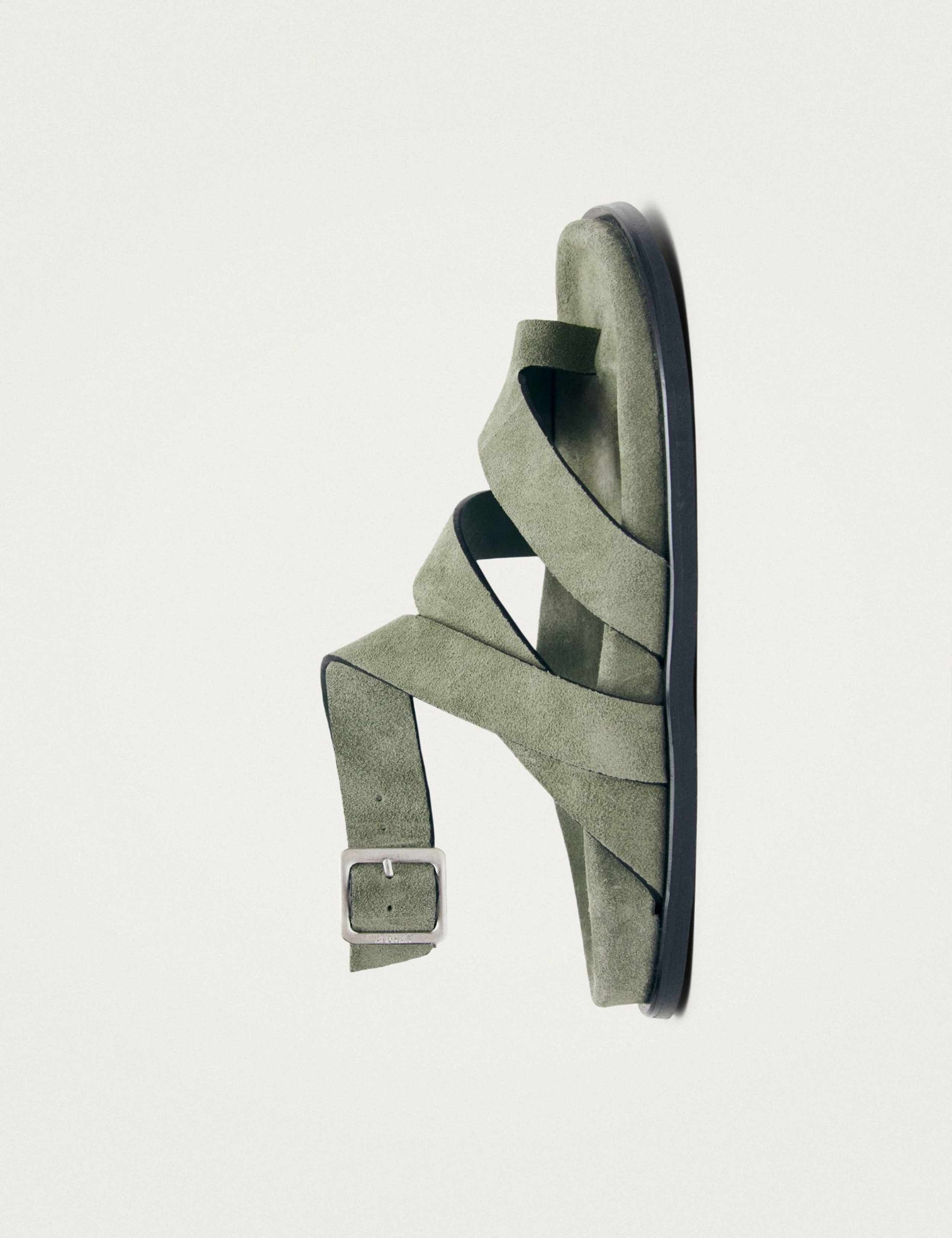 Tide Suede Strappy Flat Slingback Sandals 4 of 6