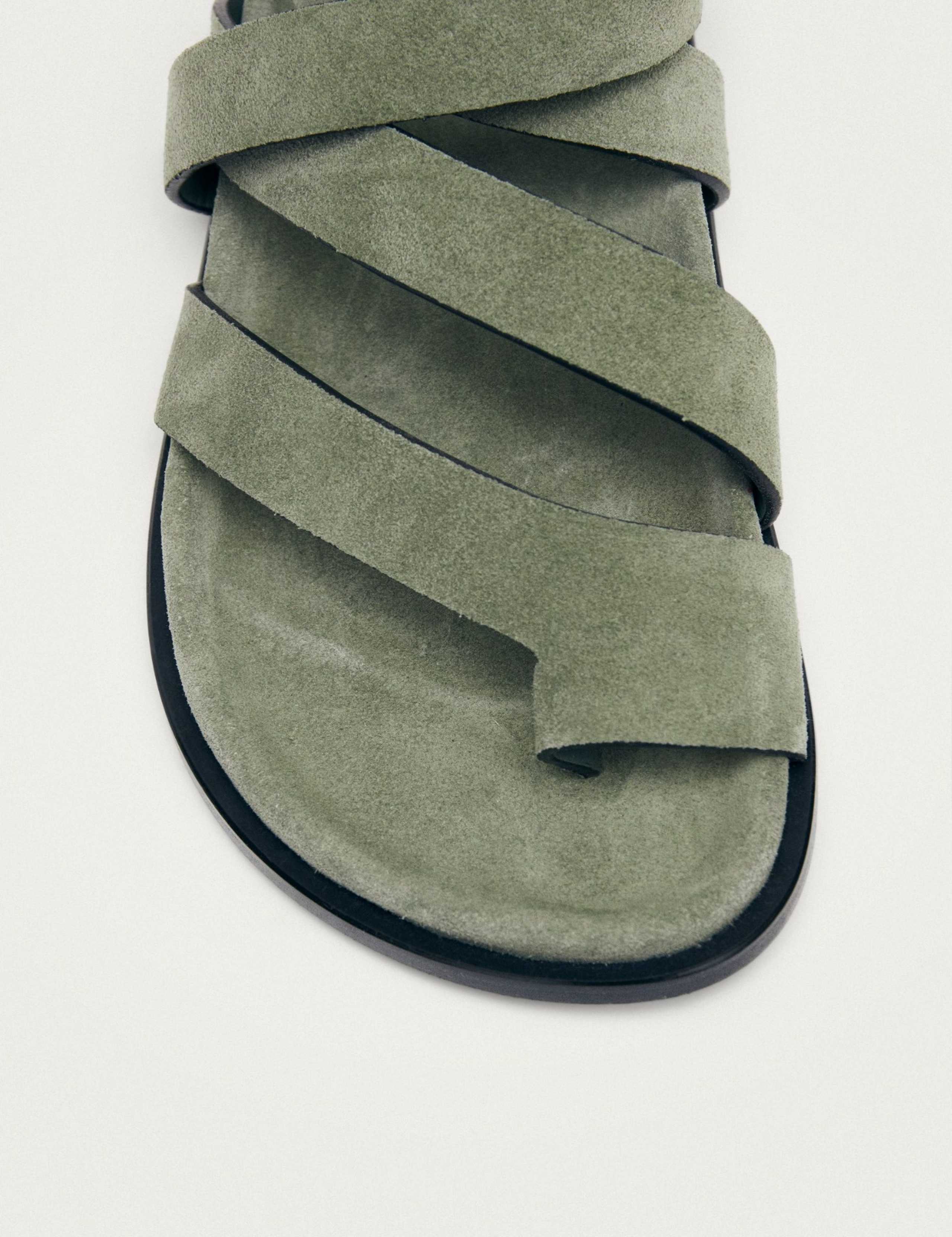 Tide Suede Strappy Flat Slingback Sandals 5 of 6