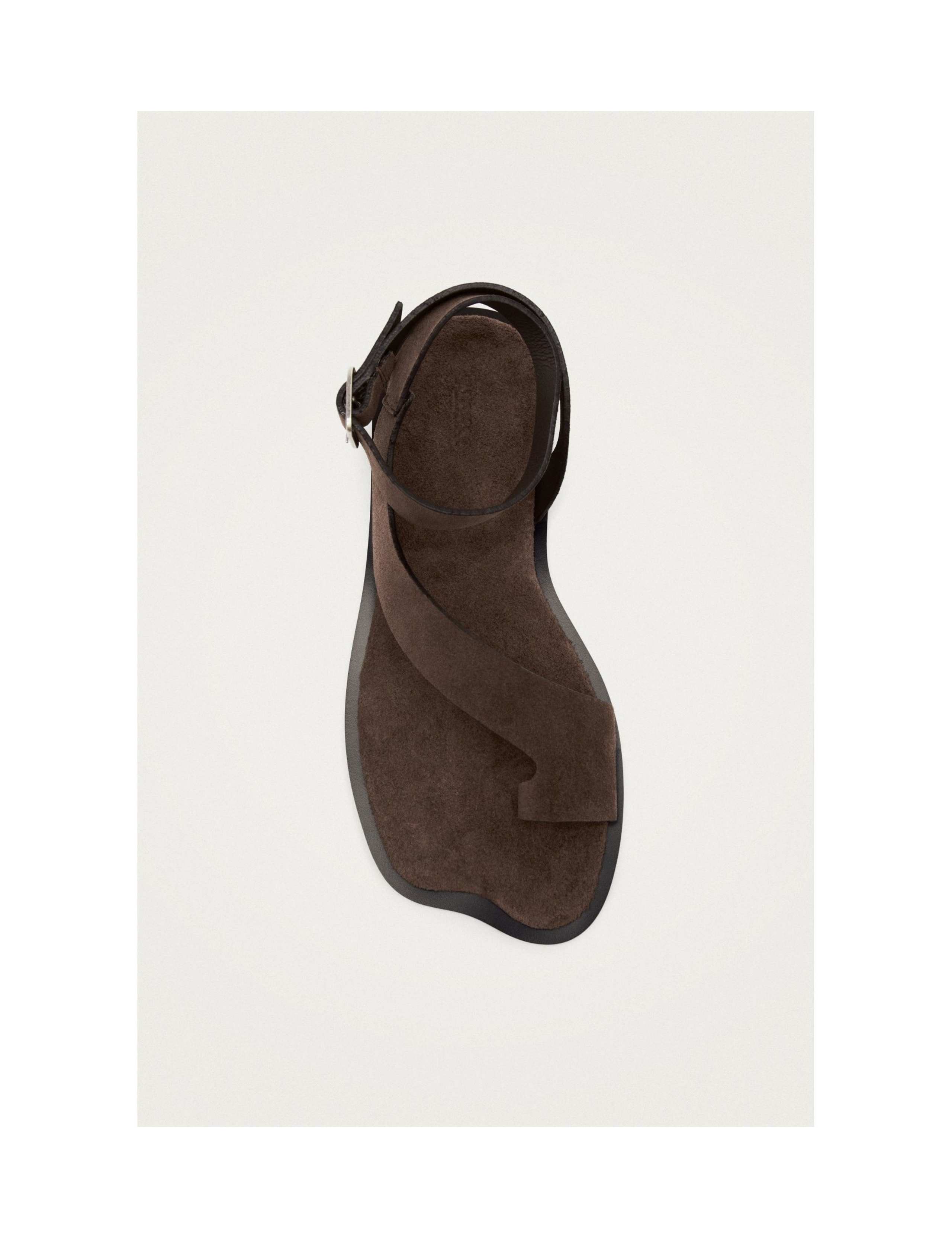 Leather Buckle Flat Slingback Sandals 2 of 7