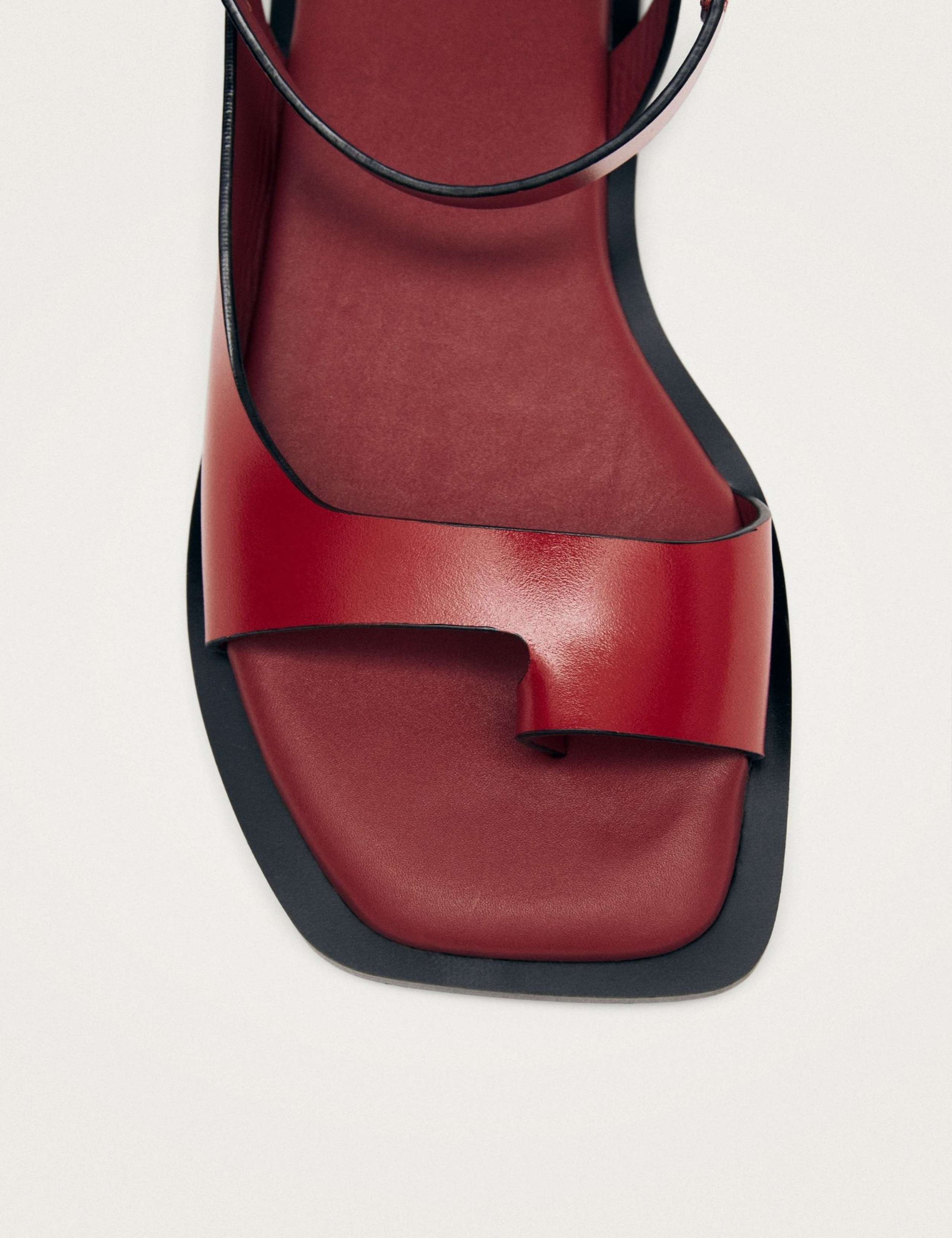 Leather Buckle Ankle Strap Flat Sandals 5 of 6