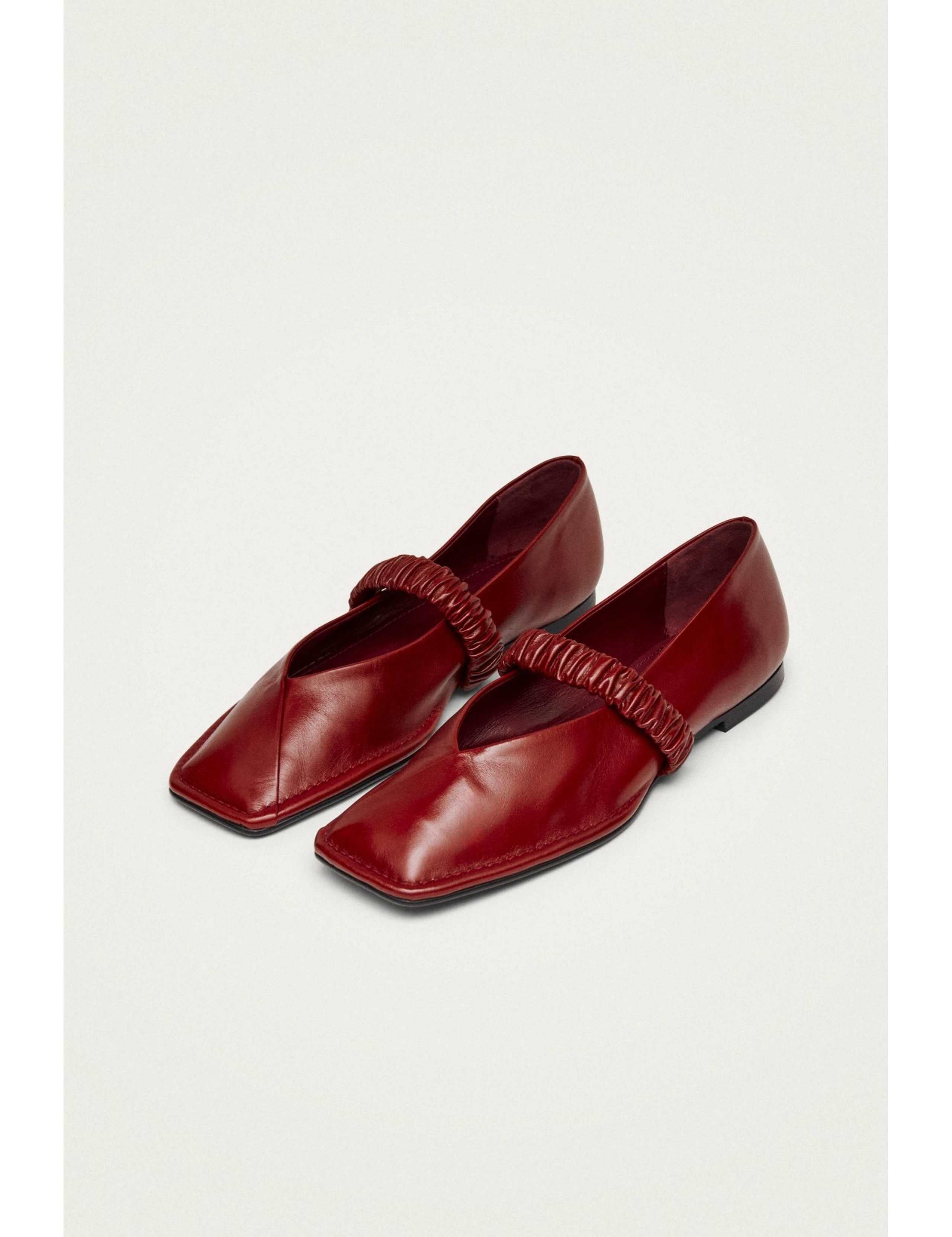 Leather Slip On Flat Ballet Pumps 3 of 6