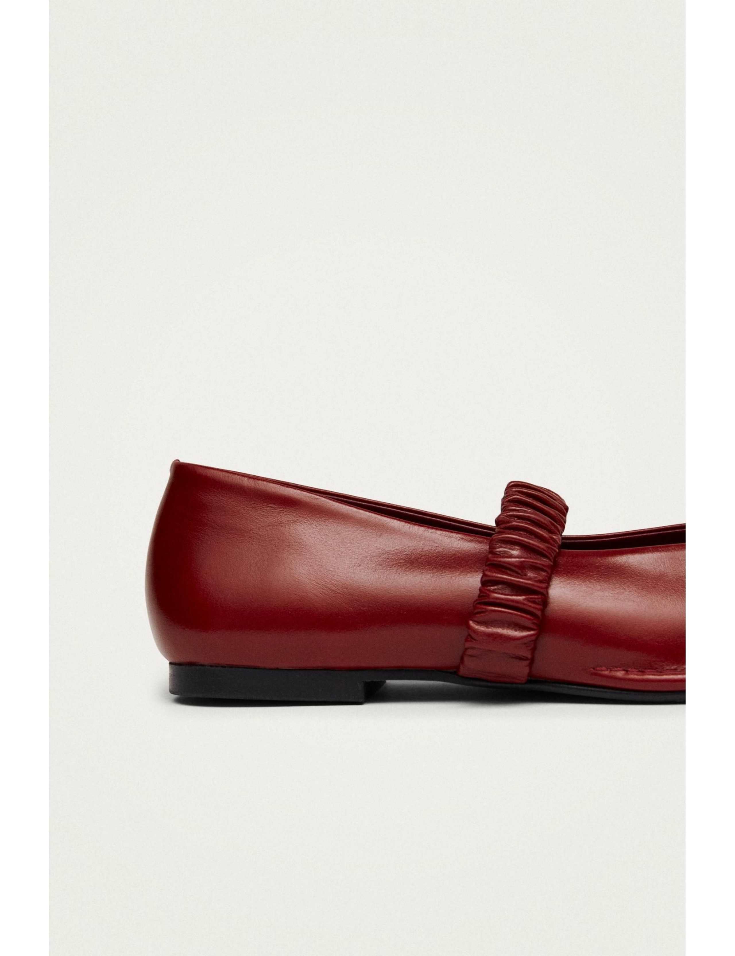 Leather Slip On Flat Ballet Pumps 5 of 6