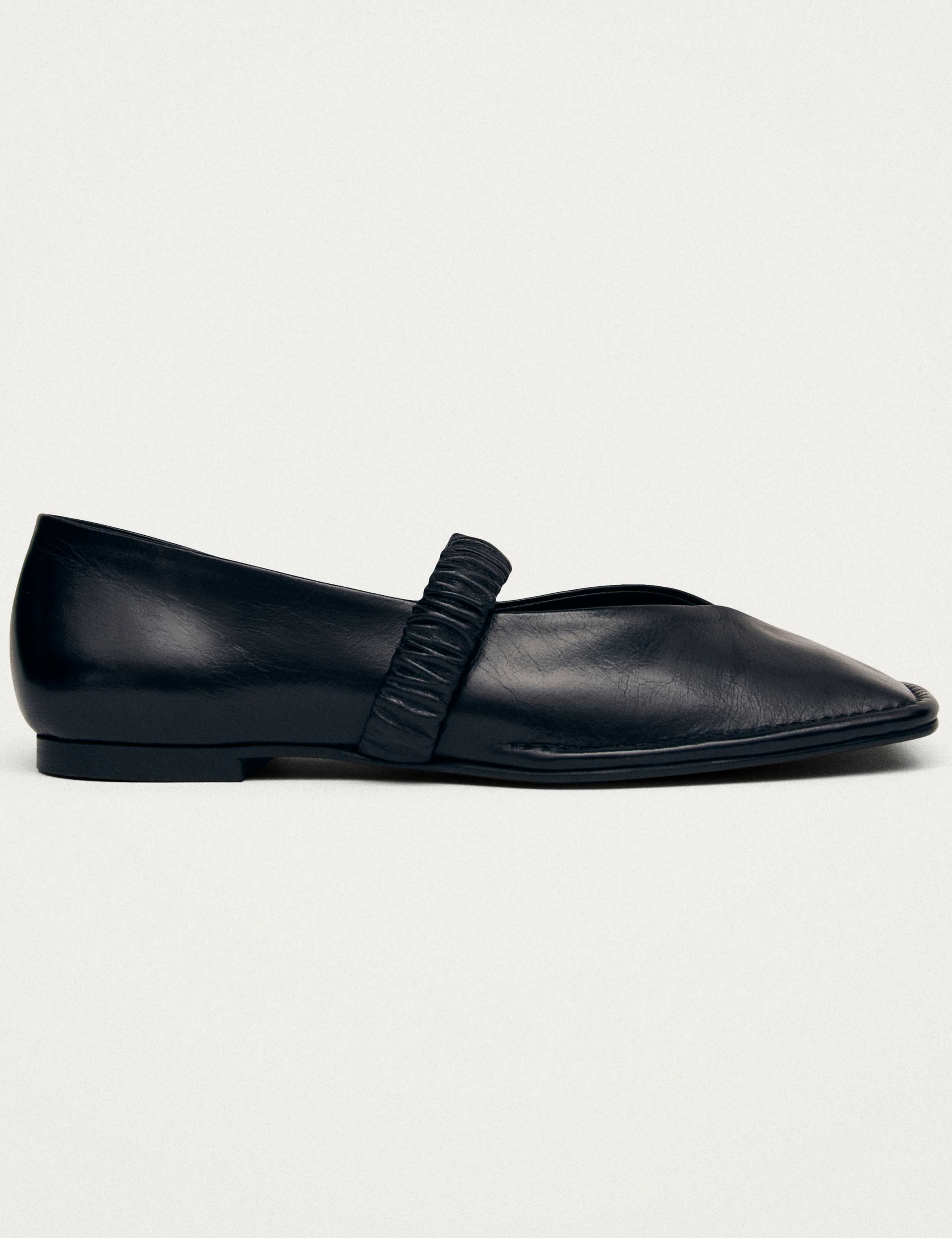 Leather Slip On Flat Ballet Pumps 1 of 6