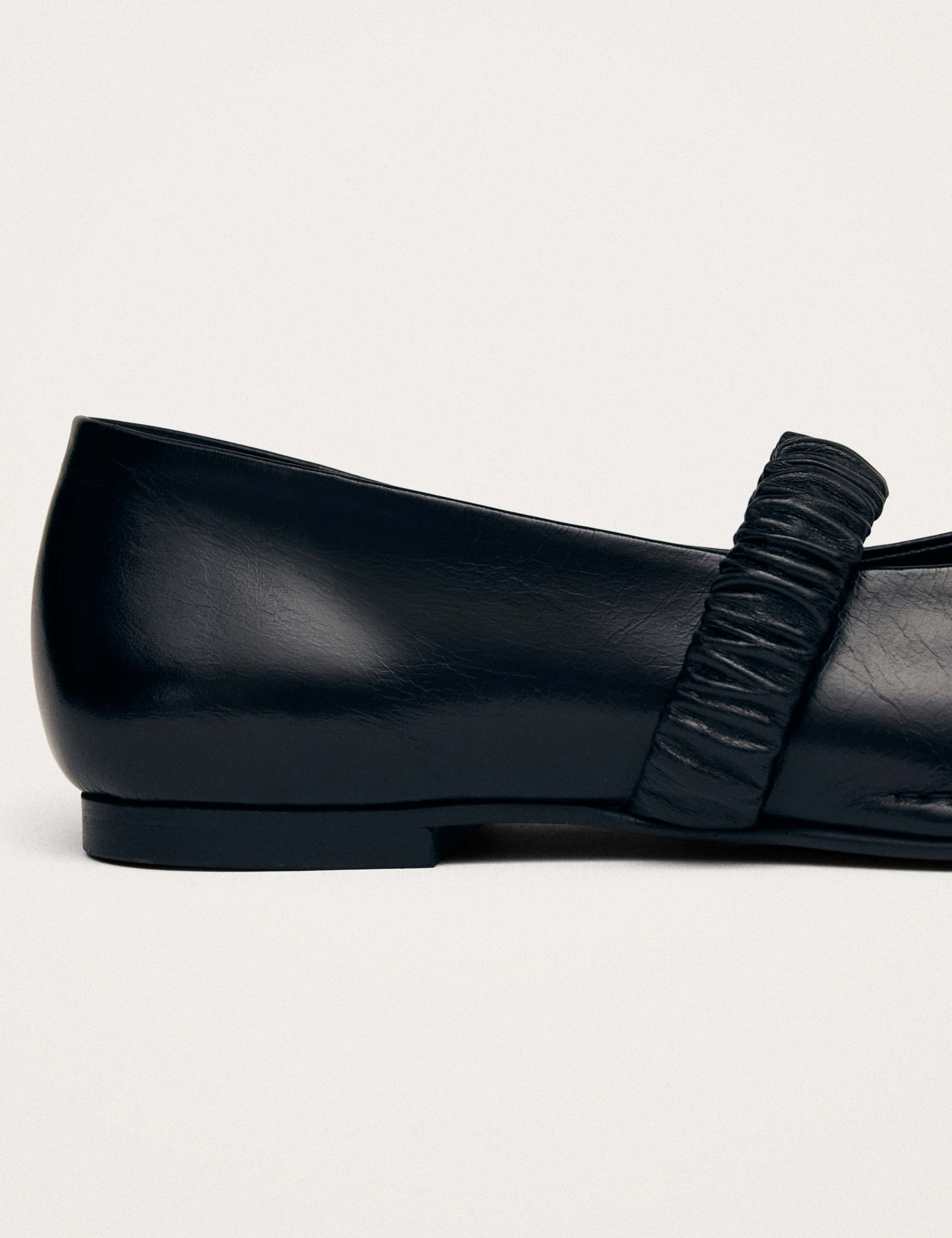 Leather Slip On Flat Ballet Pumps 6 of 6