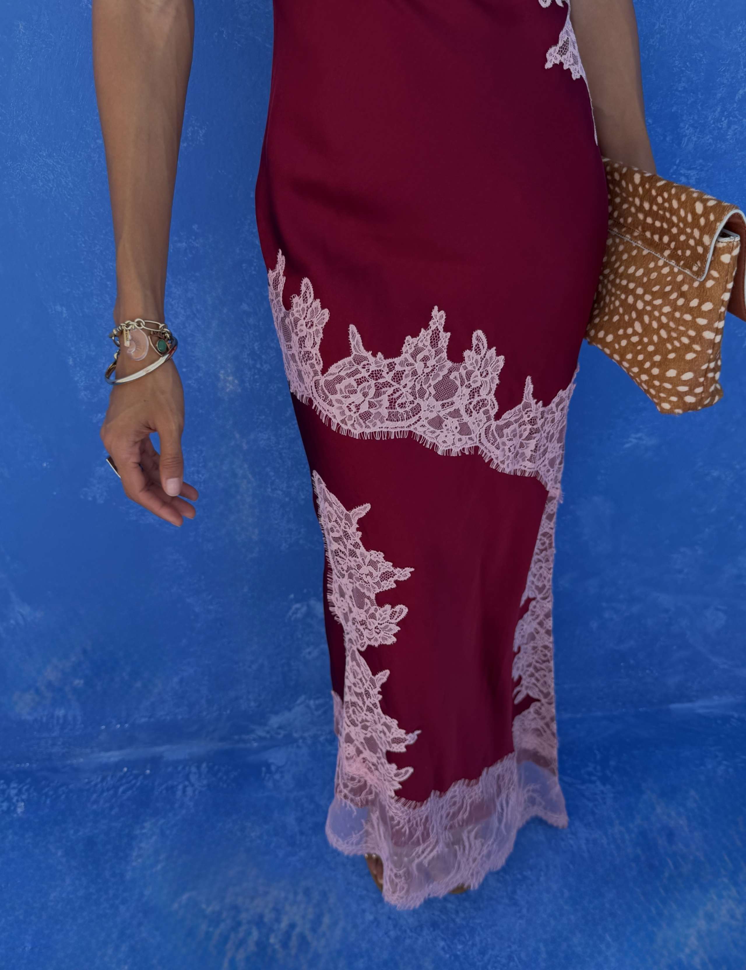 Lace Detail Maxi Waisted Dress 3 of 4