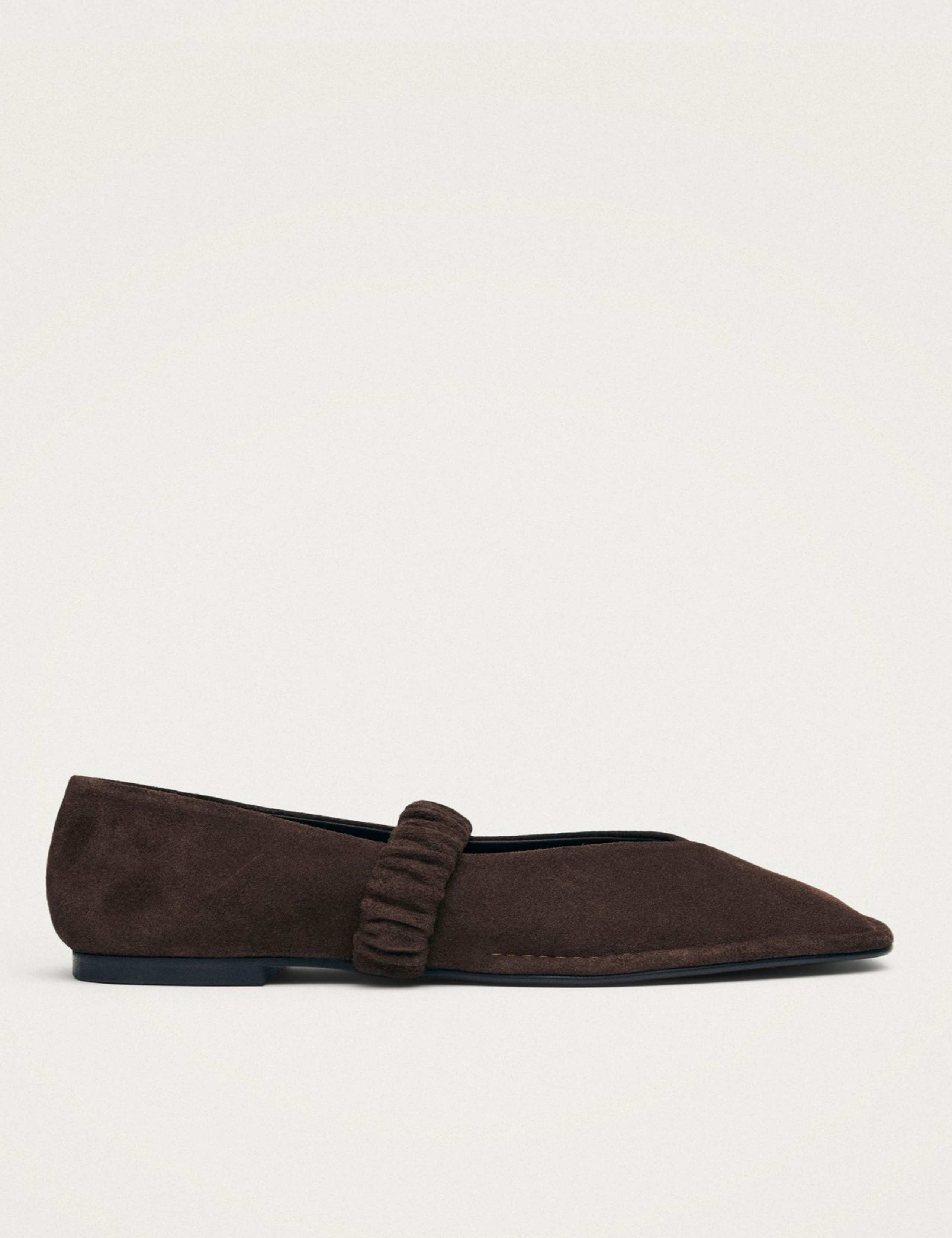 Suede Slip On Flat Pumps 1 of 6
