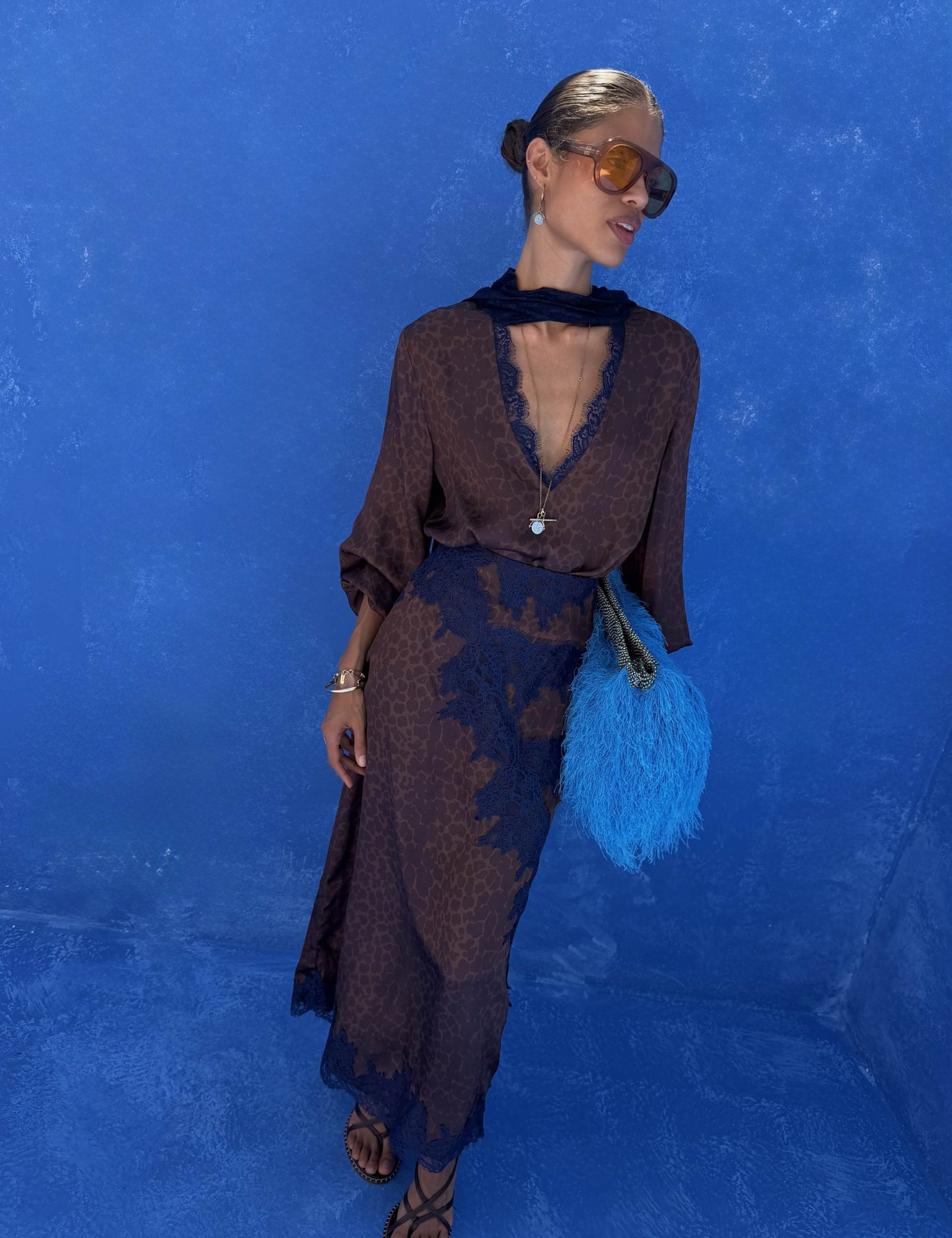 Leopard Print Maxi A-Line Skirt 2 of 3