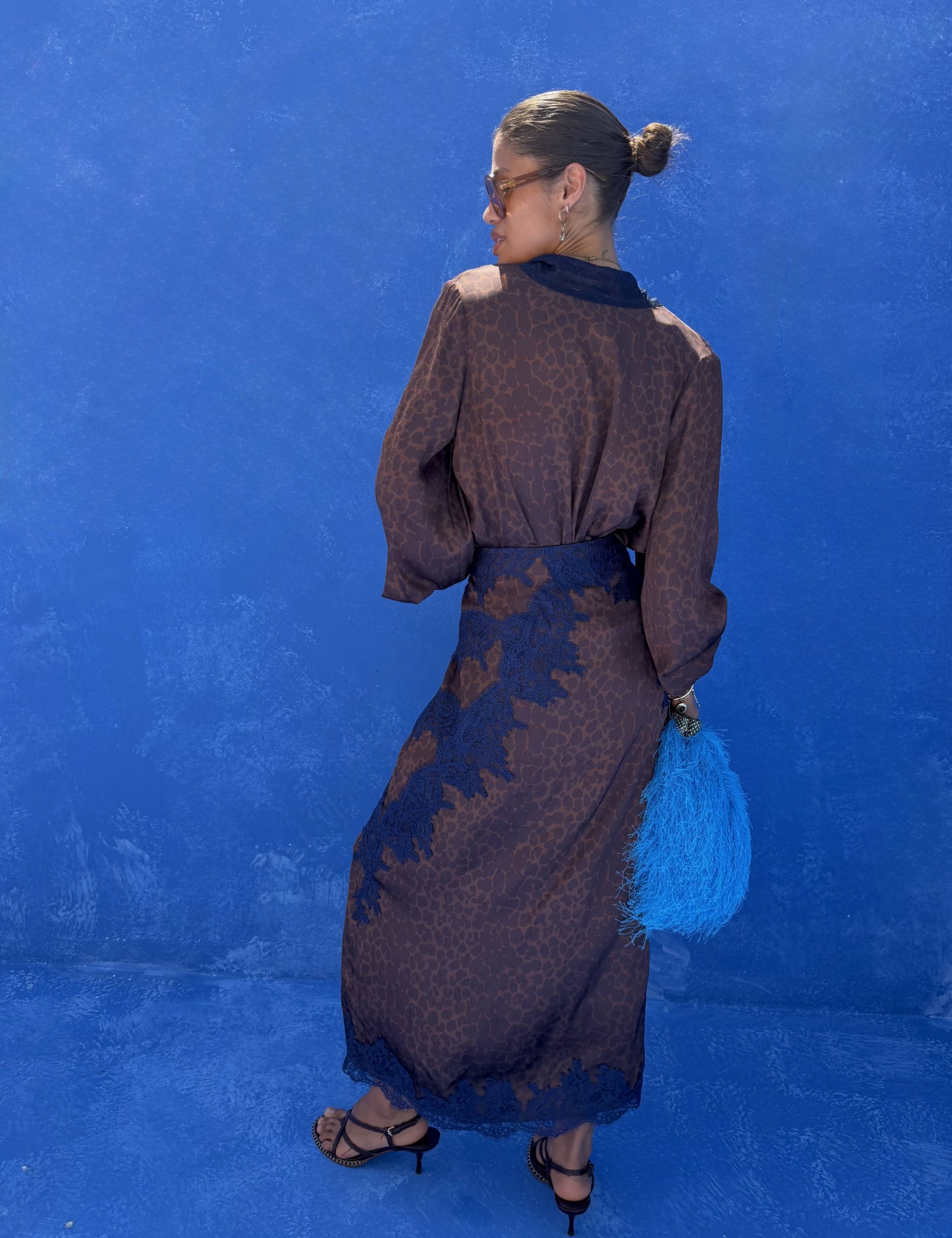 Leopard Print Maxi A-Line Skirt 3 of 3