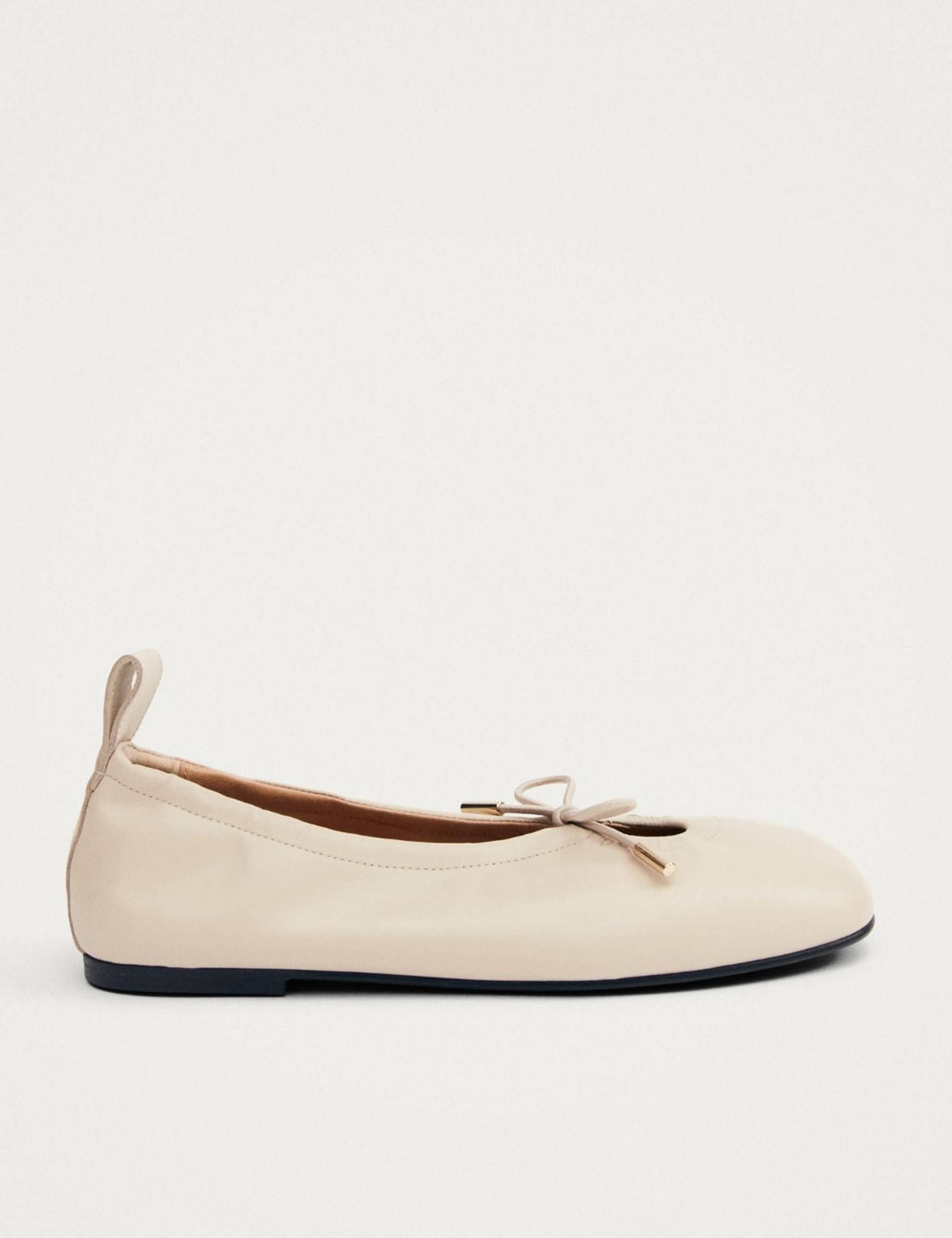 Leather Slip On Flat Ballet Pumps 1 of 5