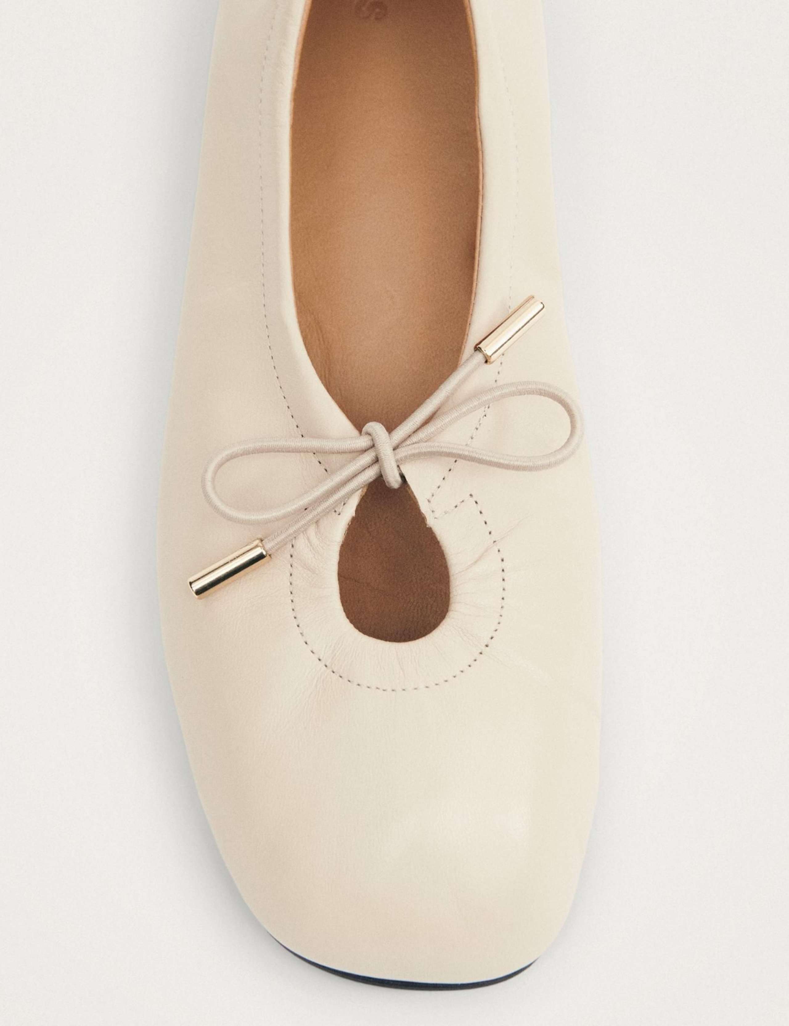 Leather Slip On Flat Ballet Pumps 2 of 5