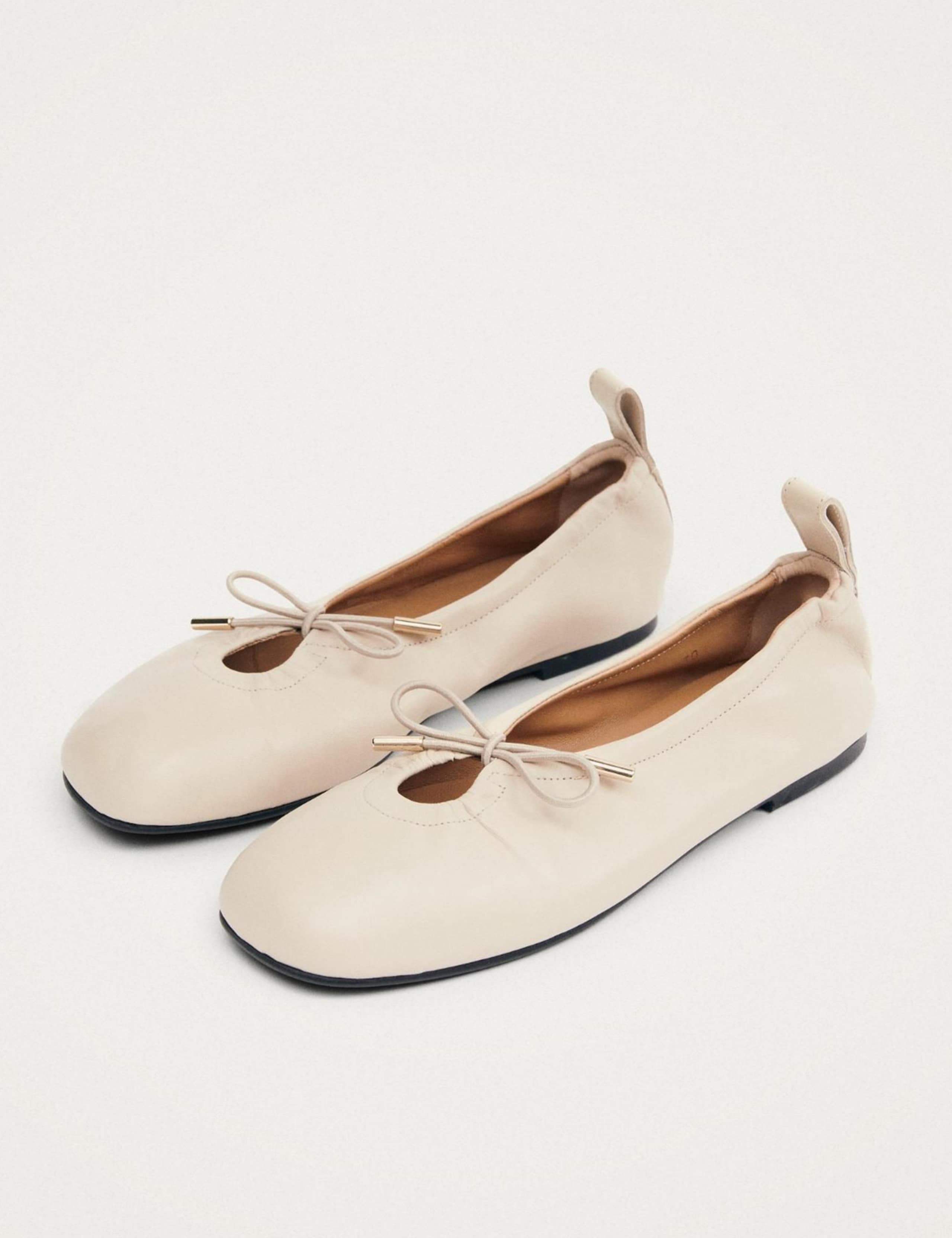 Leather Slip On Flat Ballet Pumps 3 of 5