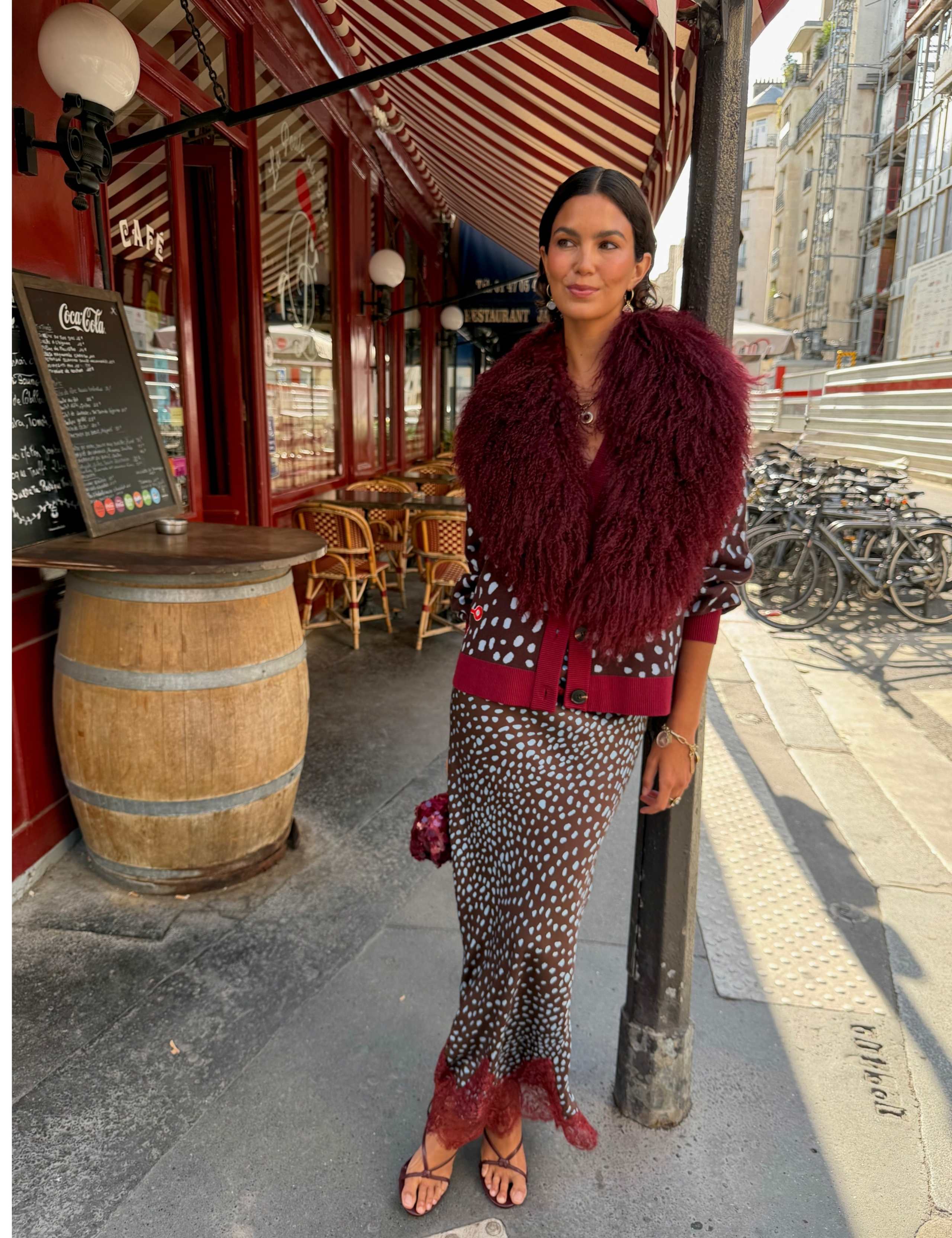 Deer Print Lace Detail Maxi Skirt 4 of 4