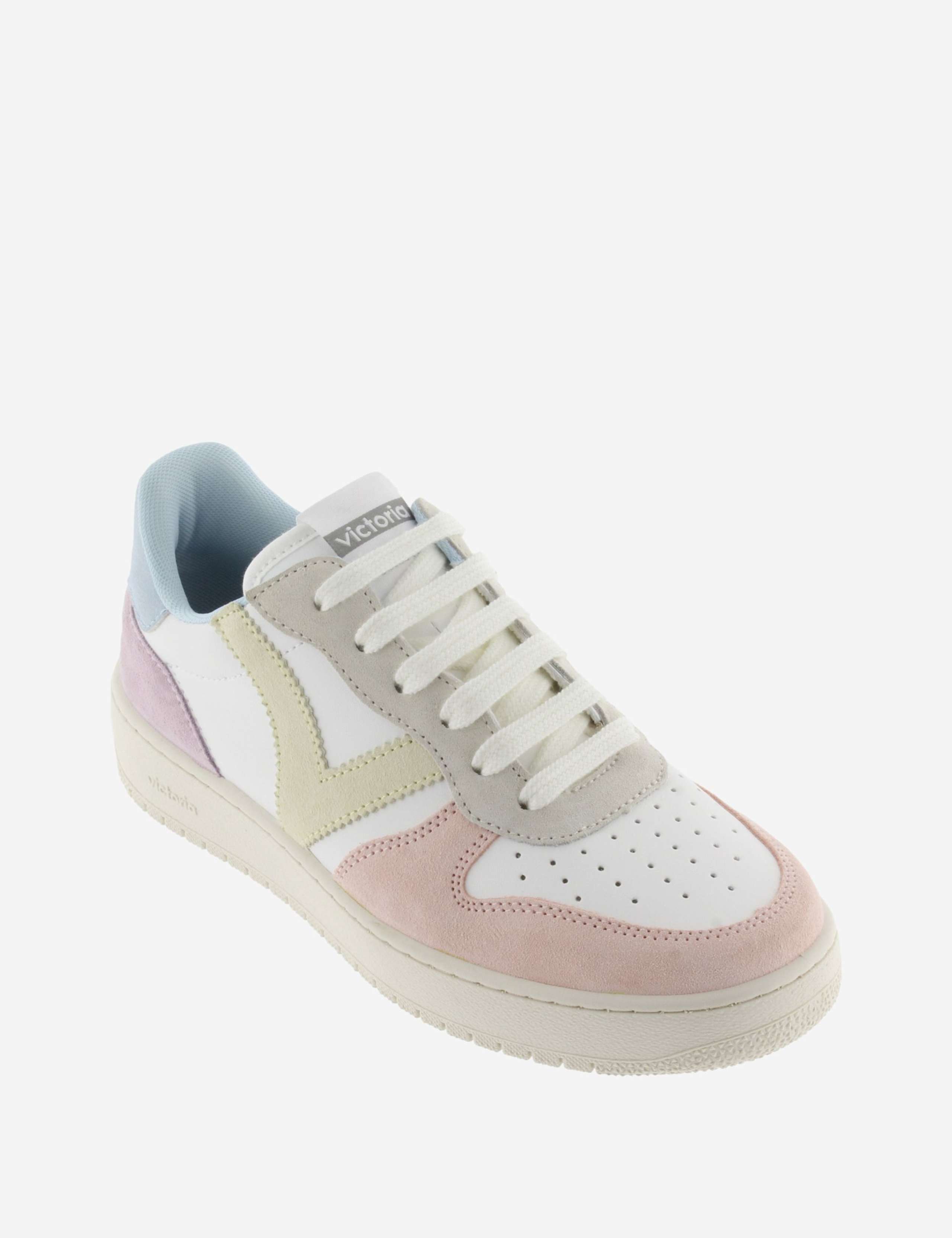 Leather Suede Panel Lace Up Trainers 2 of 5