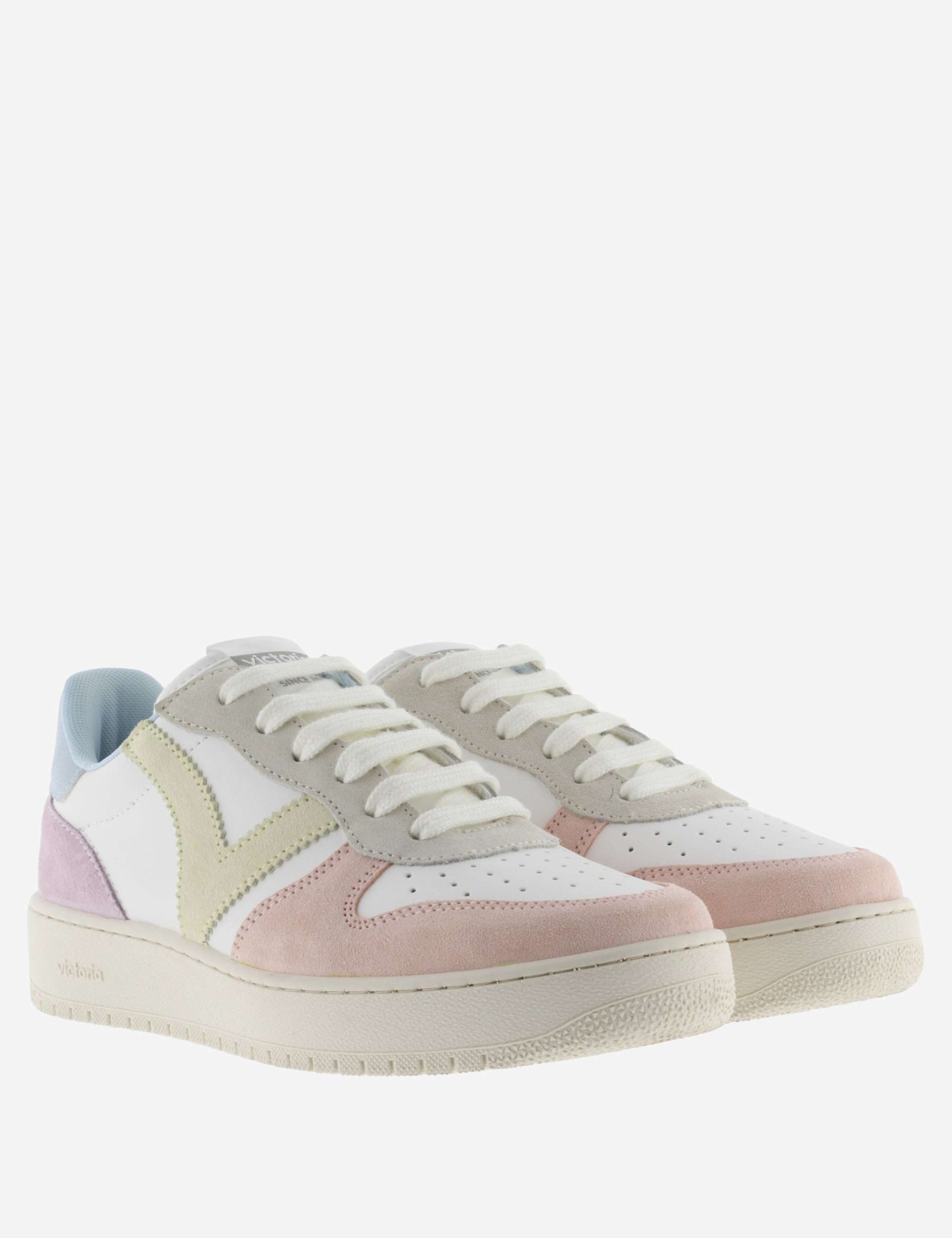 Leather Suede Panel Lace Up Trainers 3 of 5