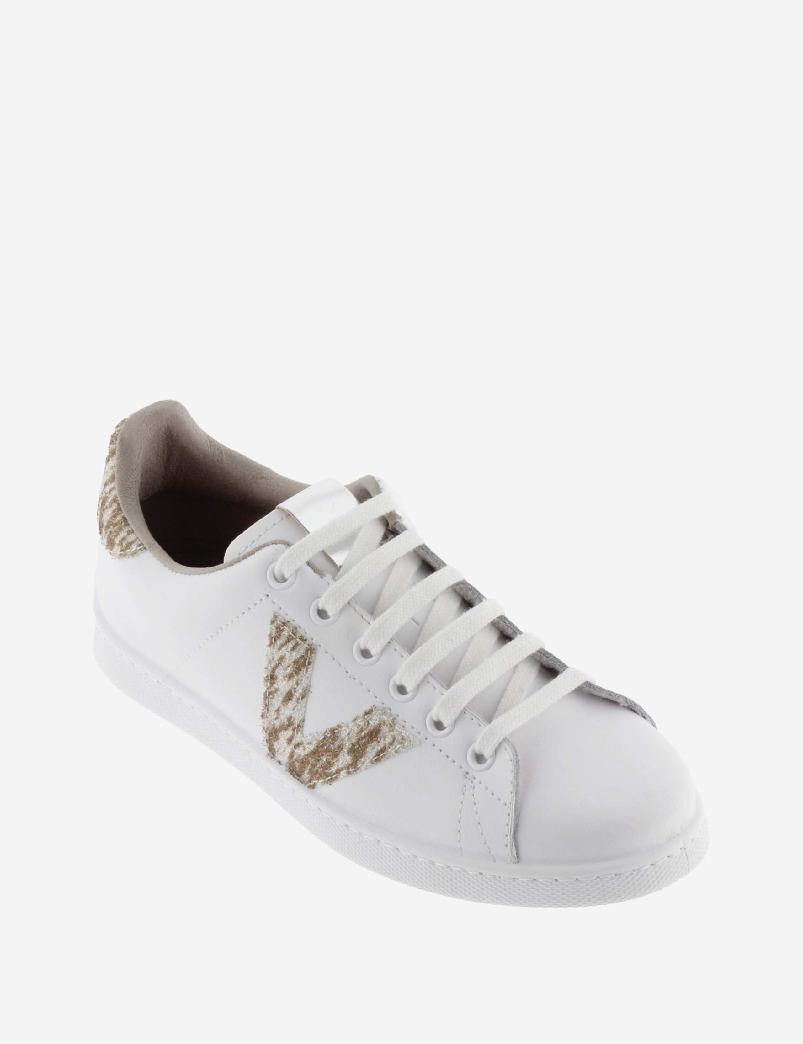 Leather Lace Up Glitter Side Detail Trainers 2 of 5