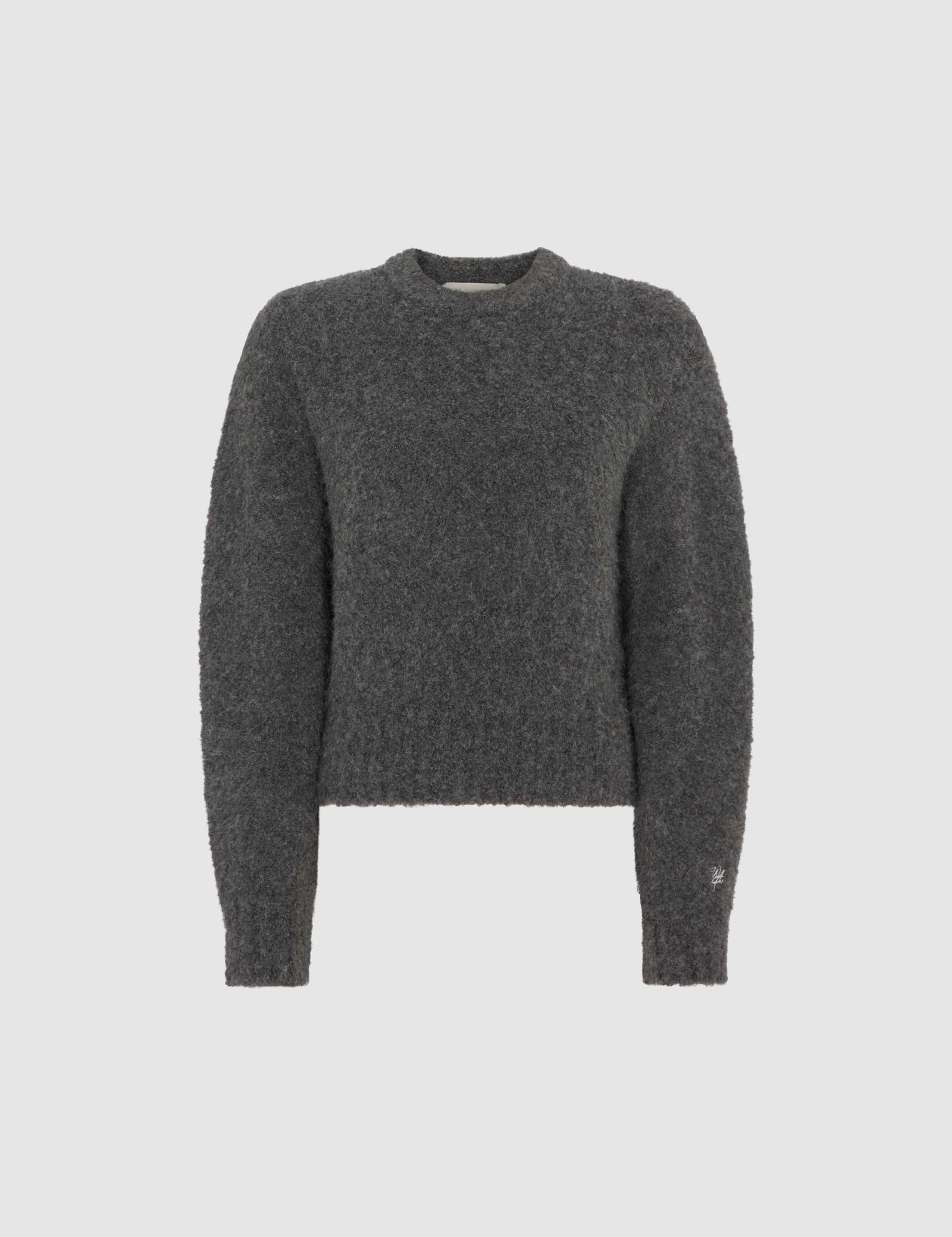 Boucle Shoulder Pad Jumper with Wool 2 of 8