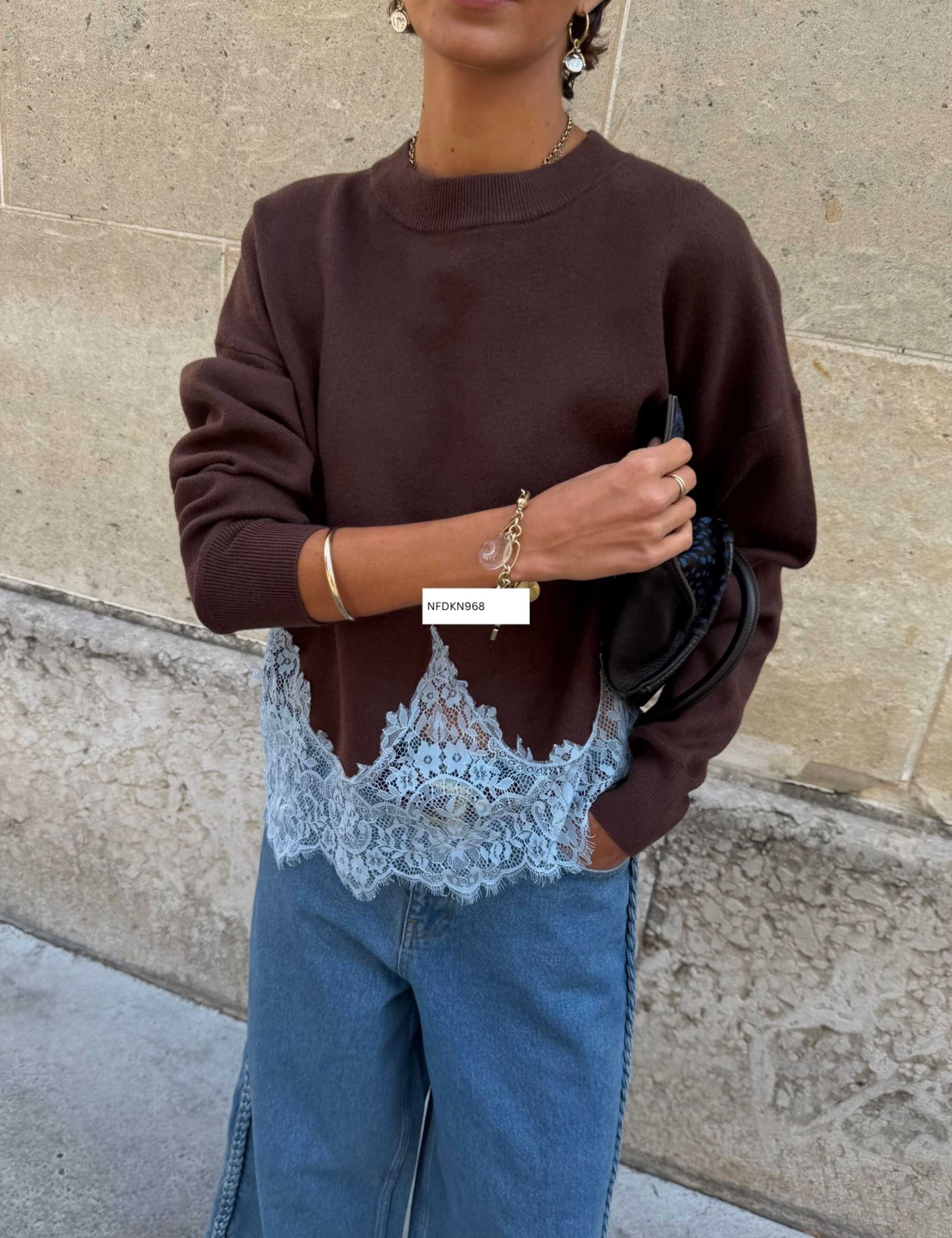 Lace Detail Relaxed Jumper 3 of 4