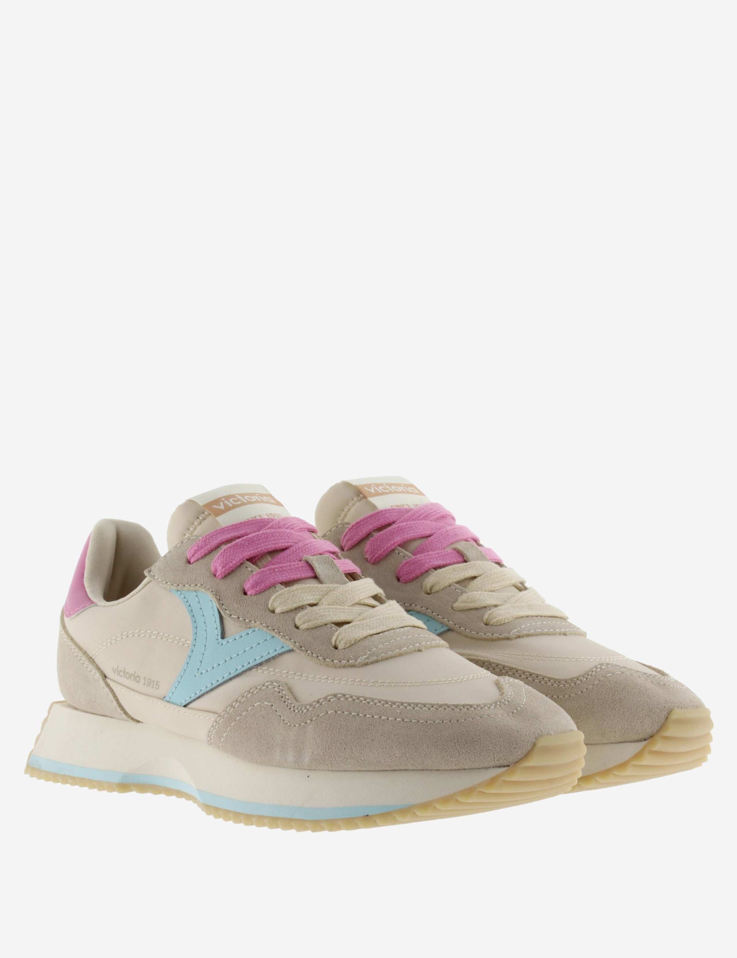 Leather Lace Up Side Detail Trainers 3 of 5