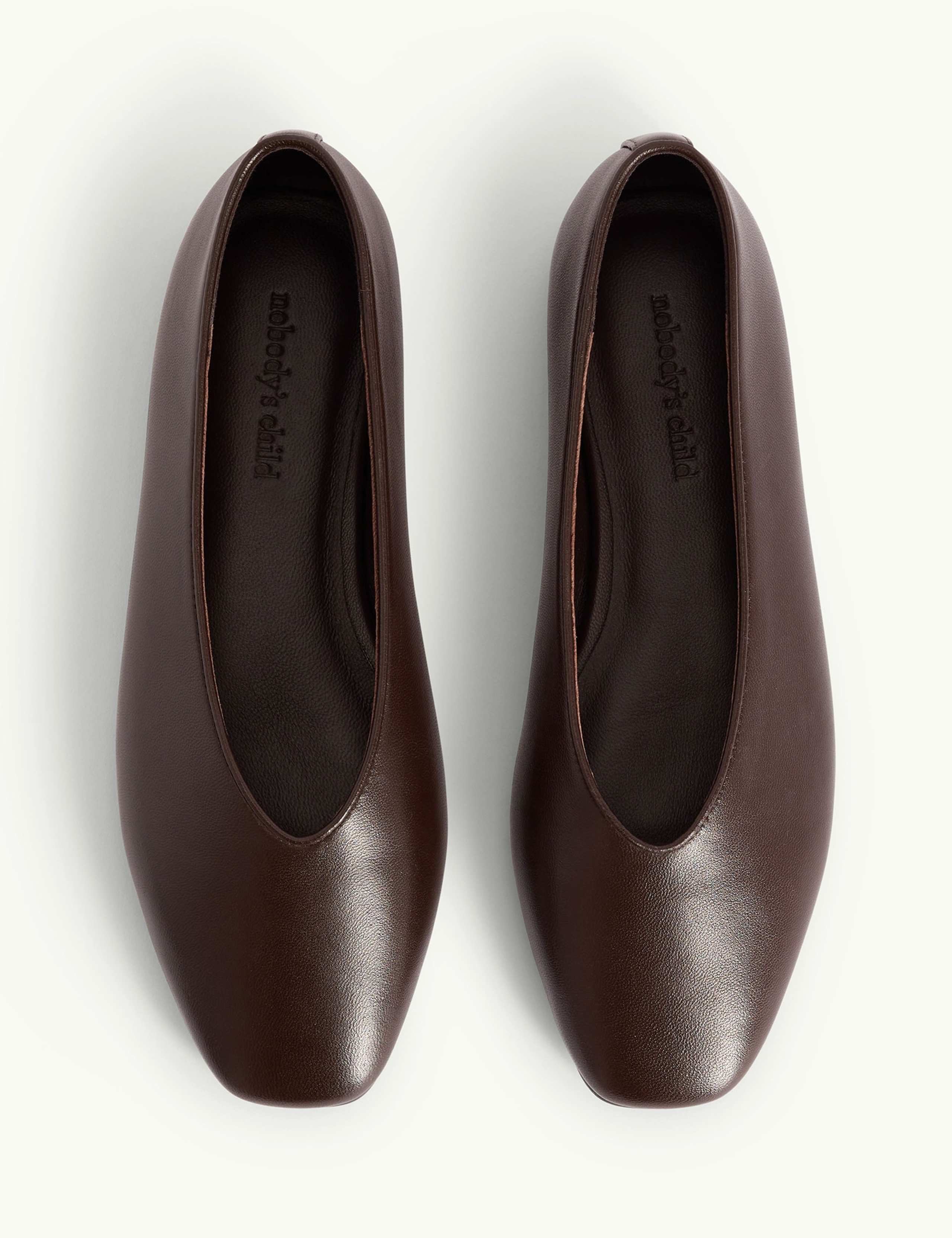 Leather Flat Ballet Pumps 2 of 5