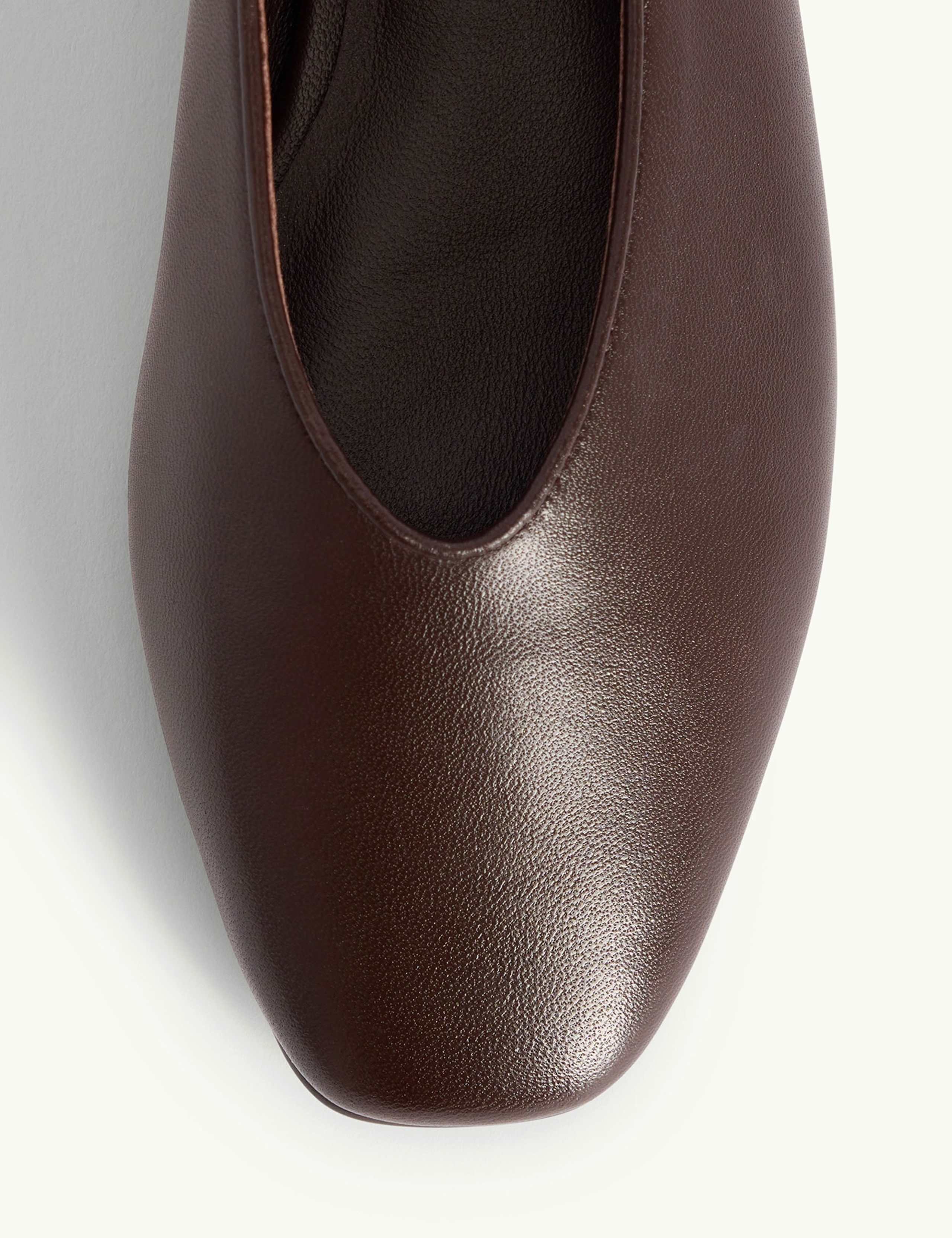 Leather Flat Ballet Pumps 3 of 5