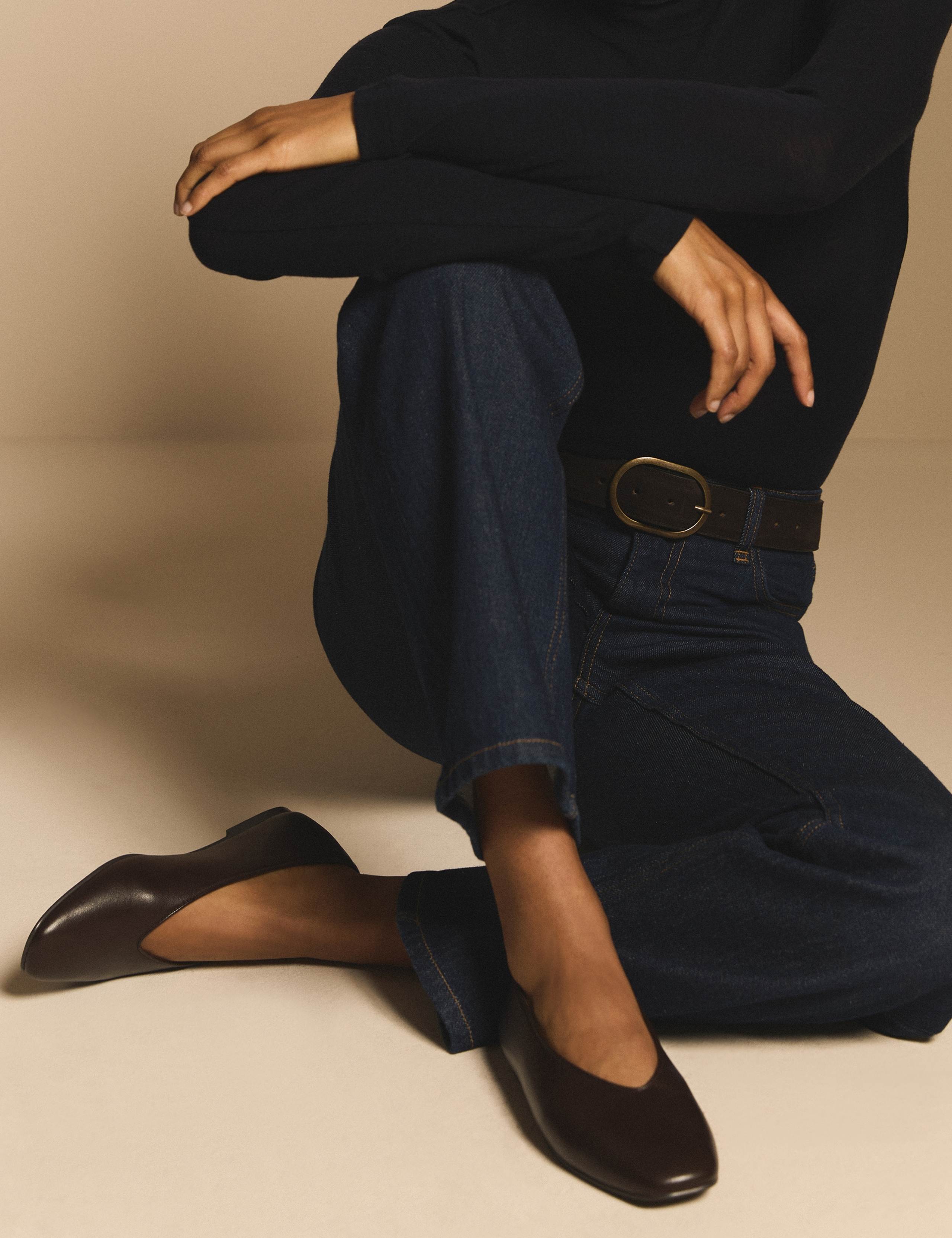 Leather Flat Ballet Pumps 5 of 5