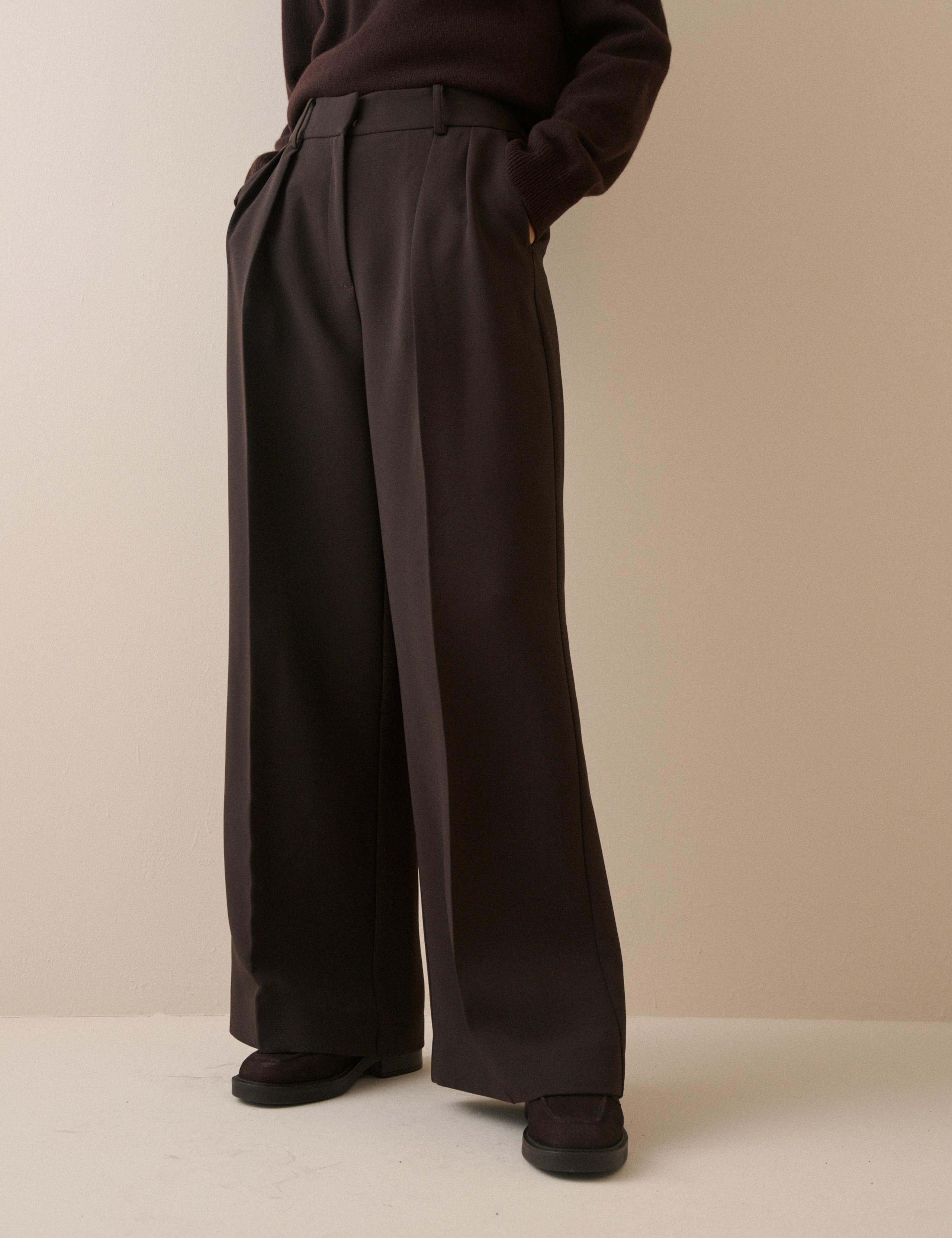 Crepe Wide Leg Trousers 1 of 5