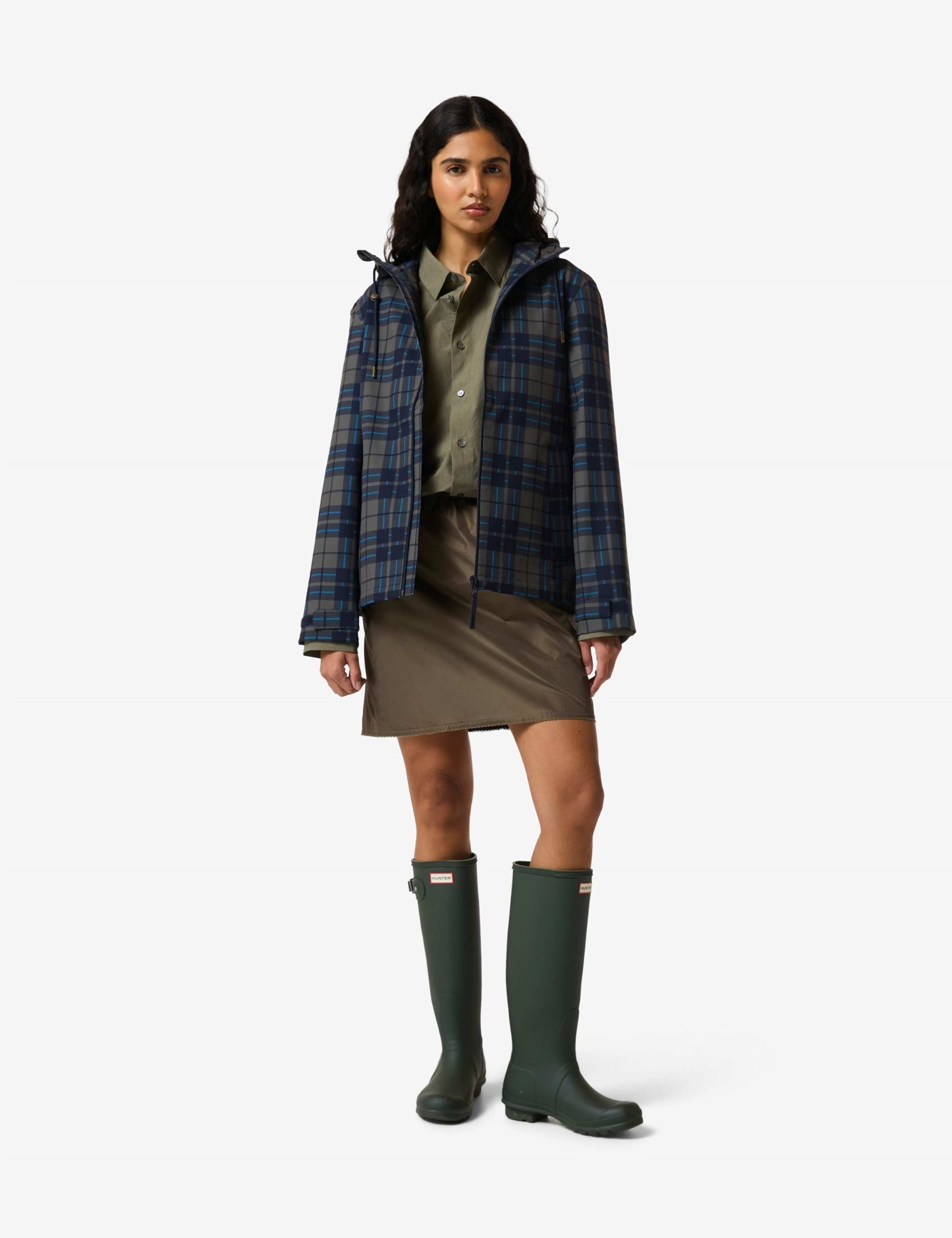 Waterproof Checked Hooded Rain Jacket 5 of 5