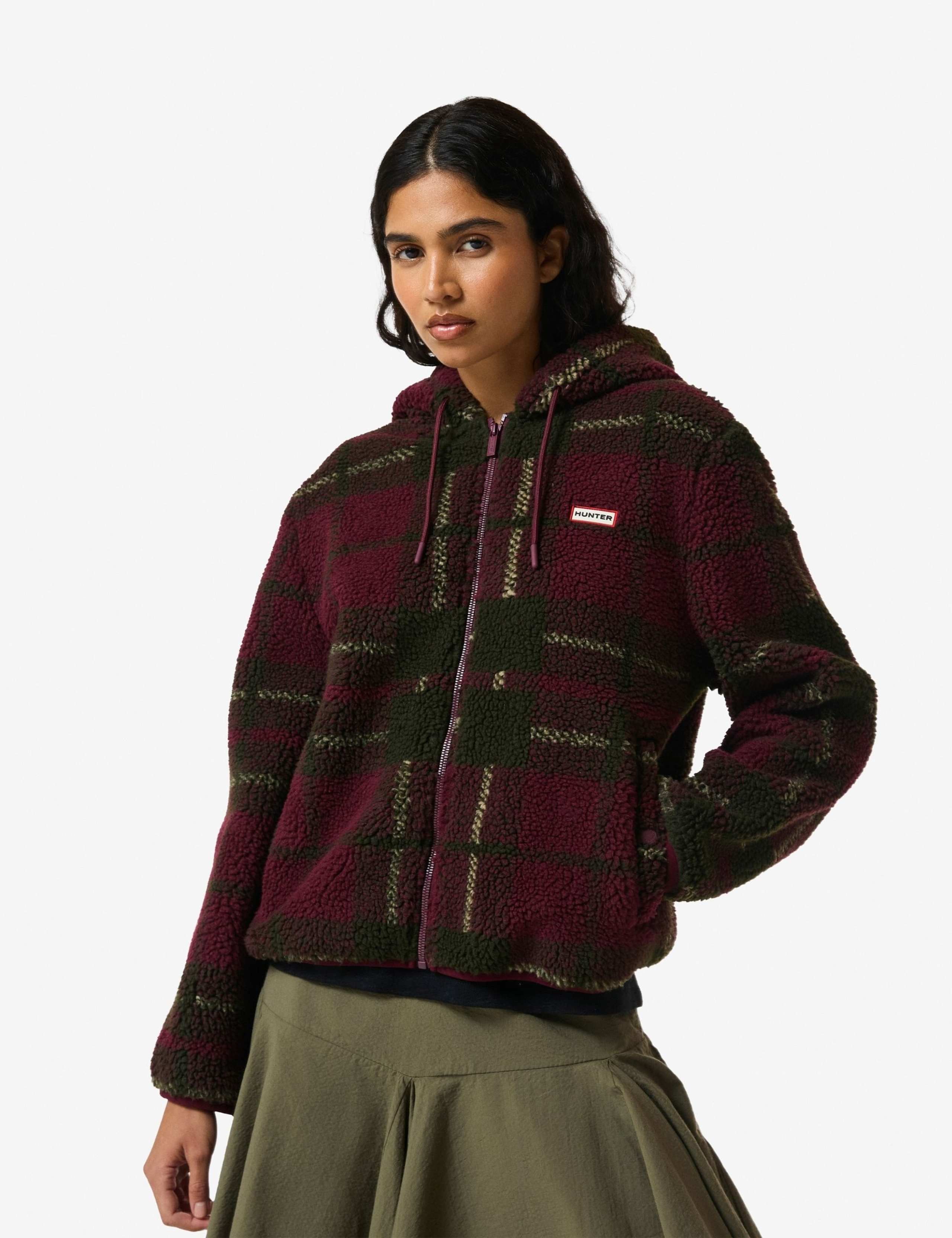 Borg Checked Hooded Jacket 2 of 4