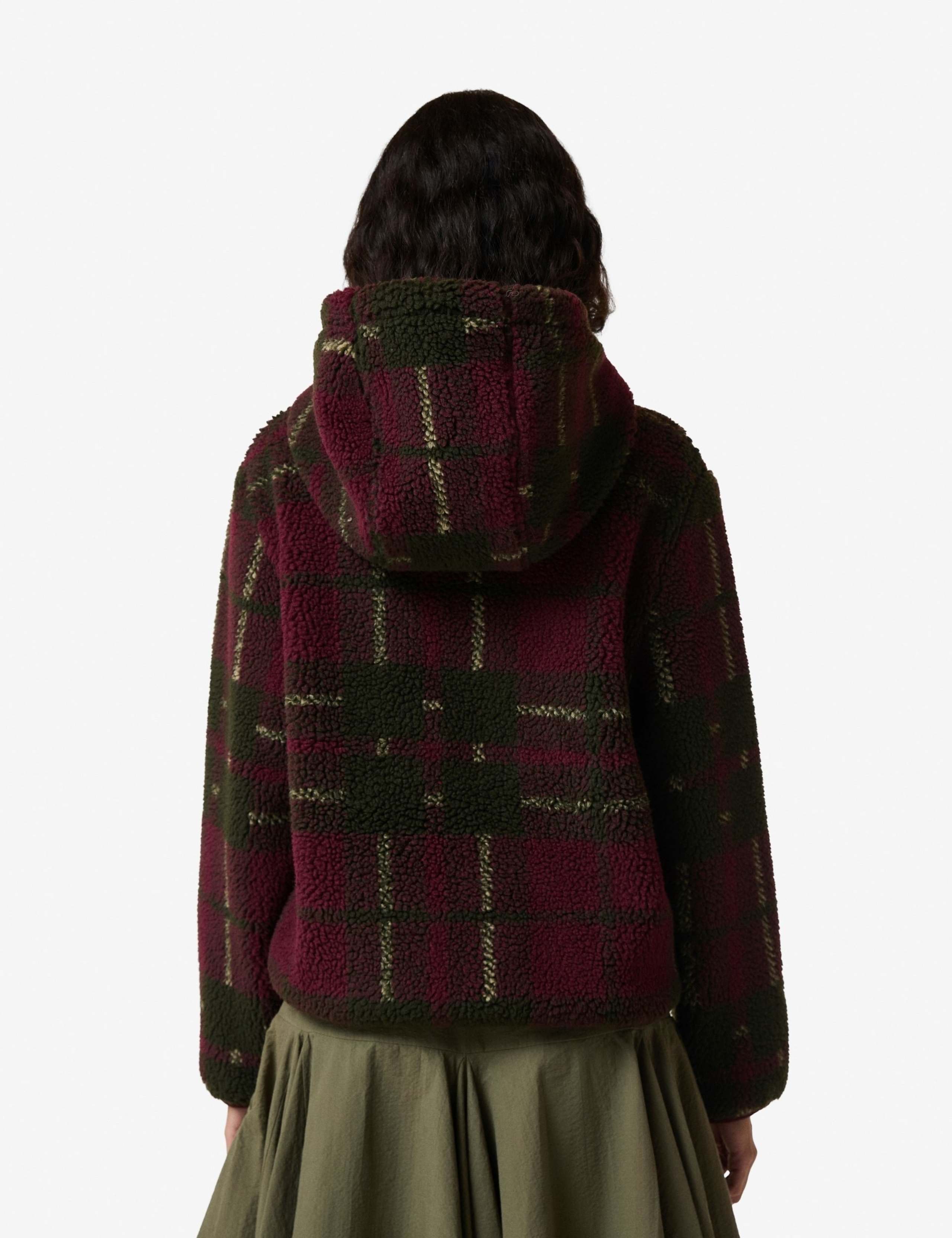 Borg Checked Hooded Jacket 3 of 4