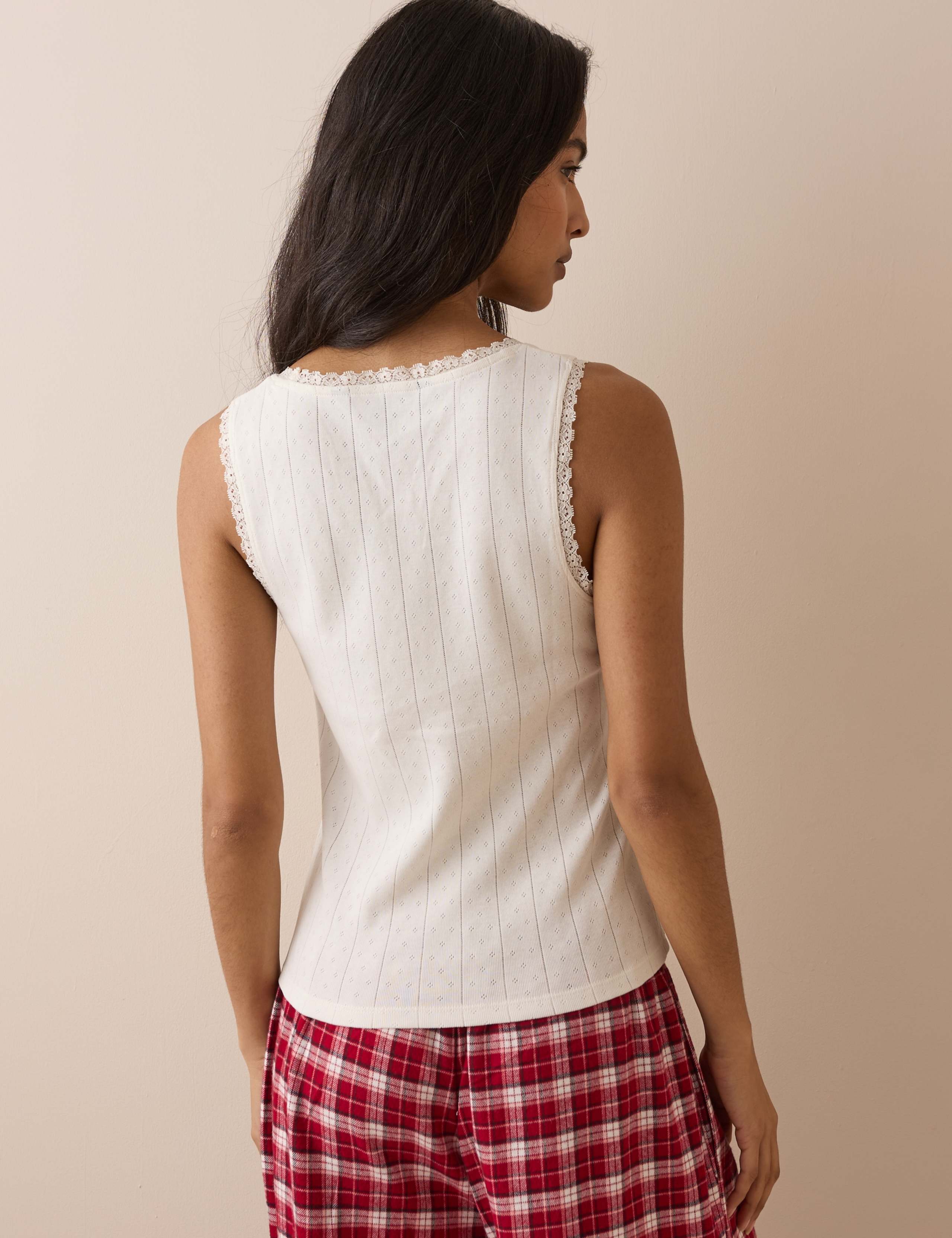 Pure Cotton Pointelle Vest 2 of 5