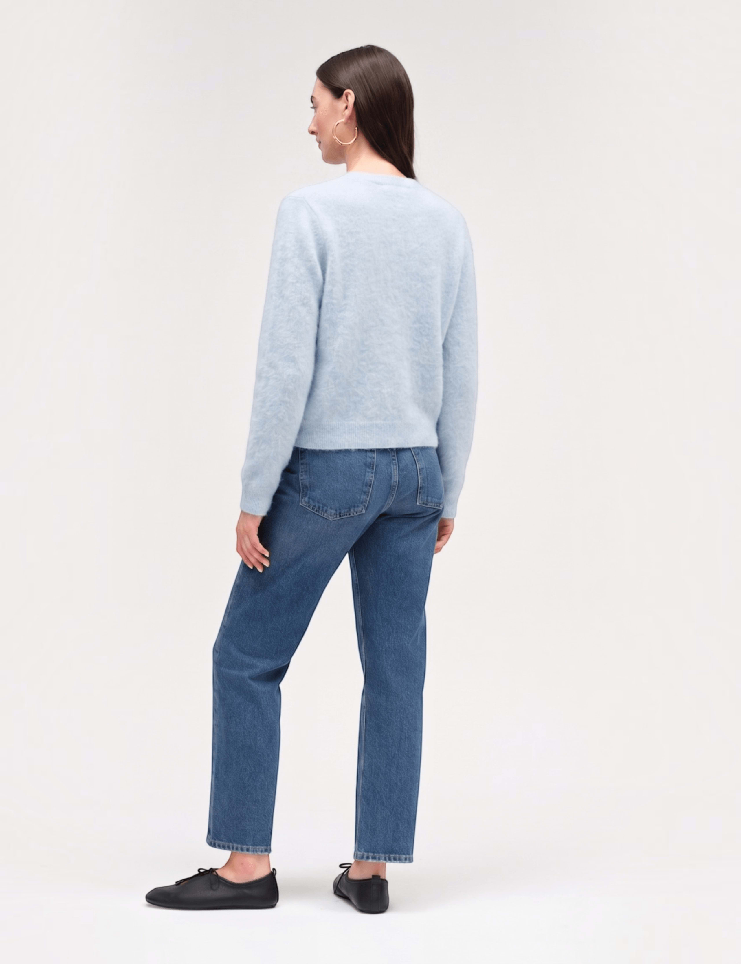 Pure Merino Wool Jacquard Crew Neck Cardigan 3 of 4