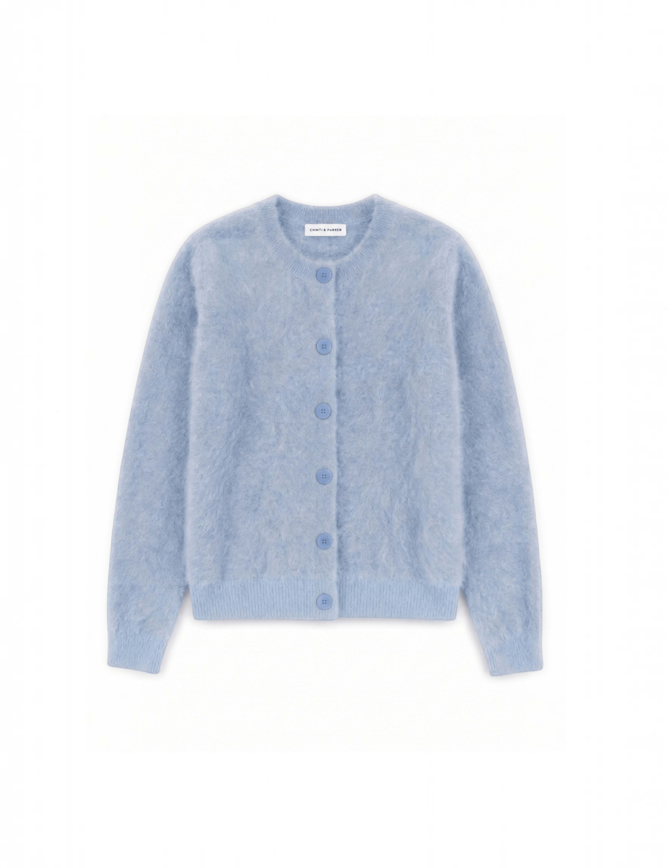 Pure Merino Wool Jacquard Crew Neck Cardigan 2 of 4
