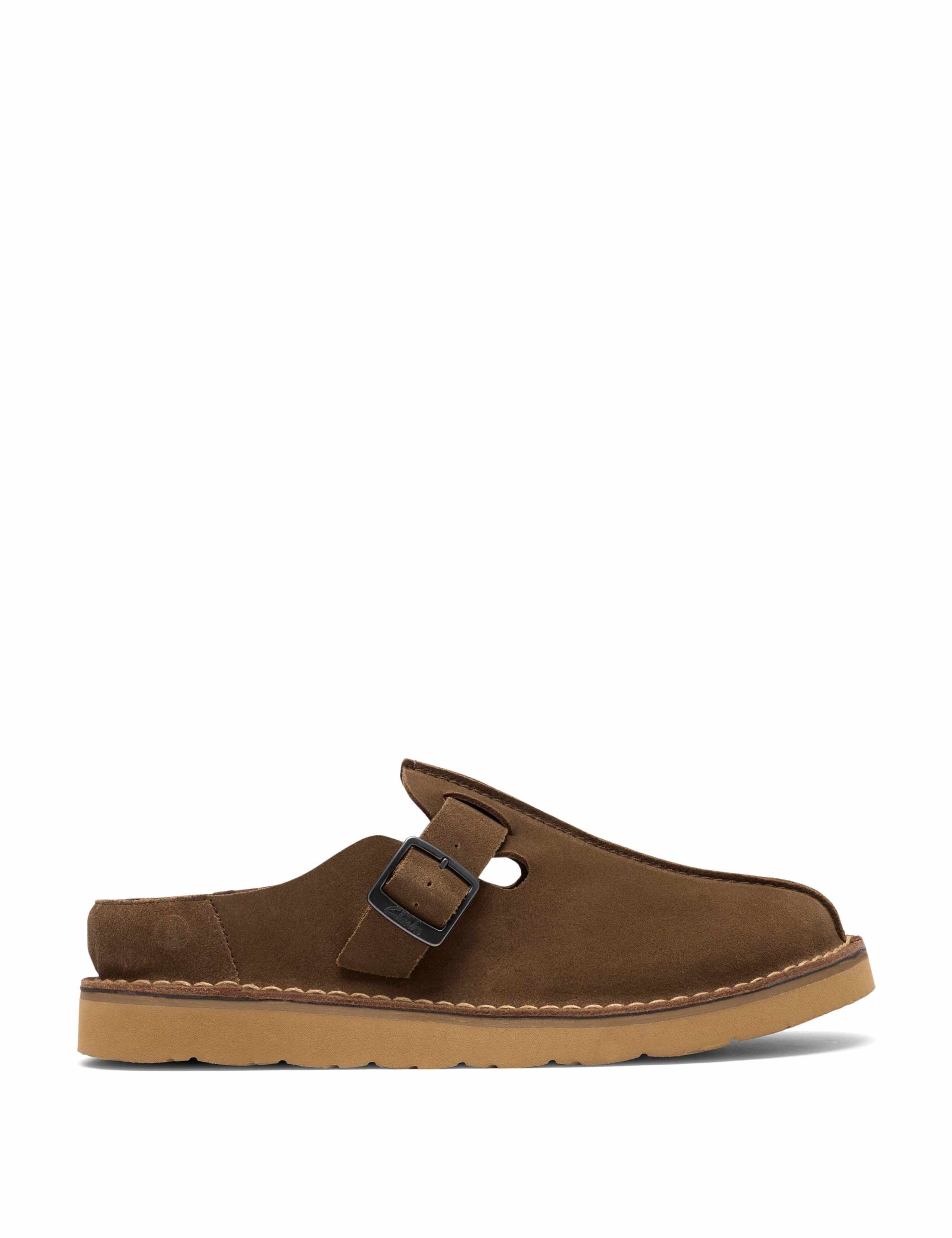 Suede Buckle Mules 1 of 6