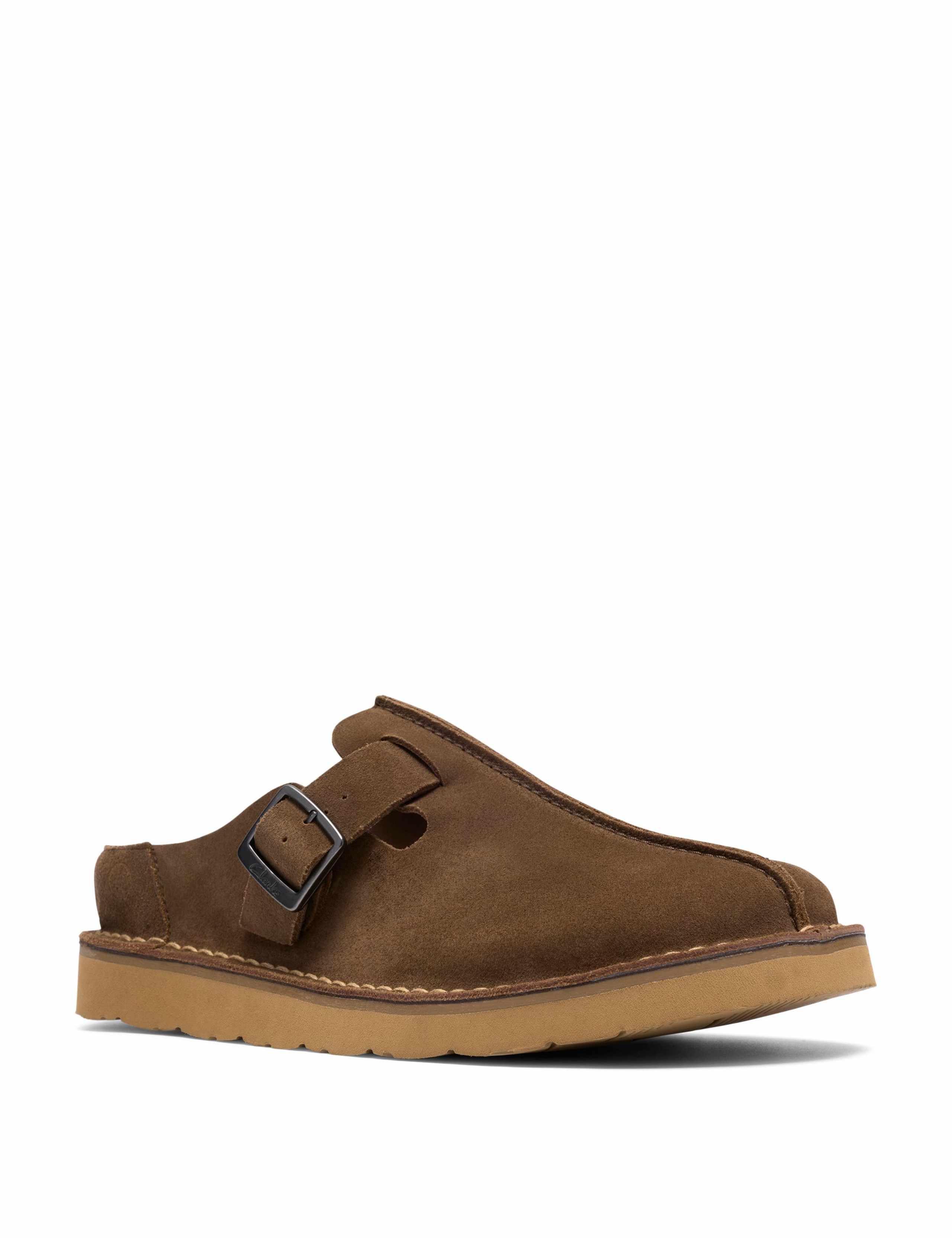 Suede Buckle Mules 2 of 6