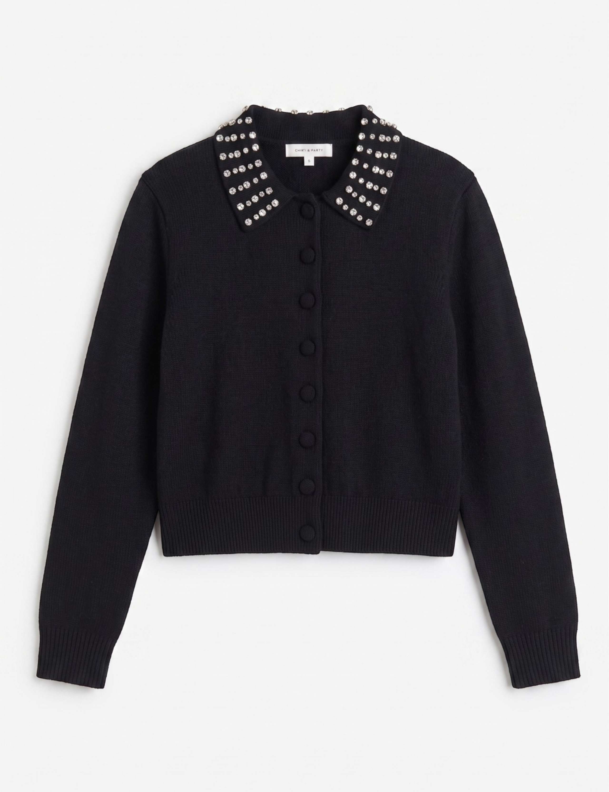 Embellished Collar Cardigan with Wool 2 of 3