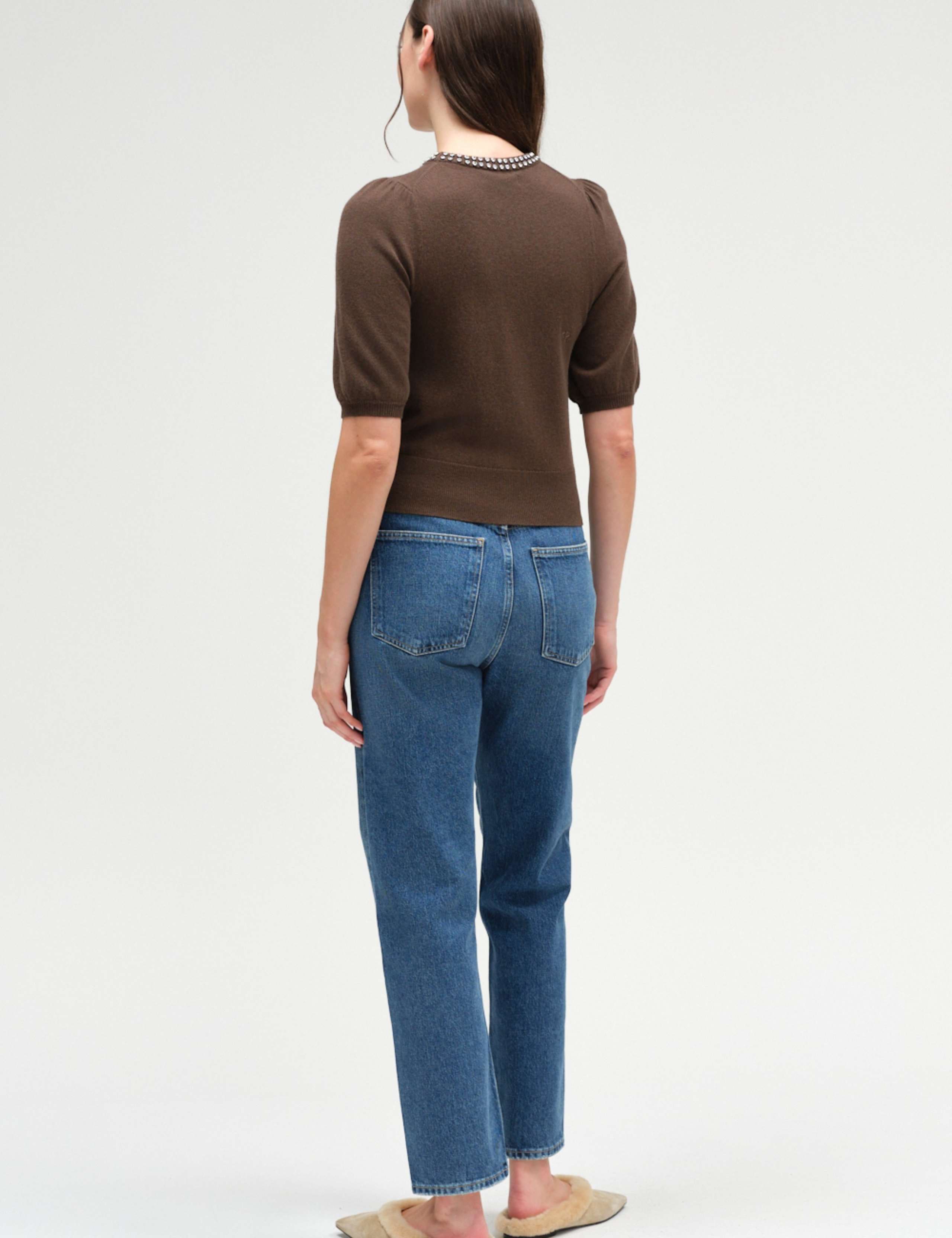 Wool Cashmere Round Neck Knitted Tee 3 of 5