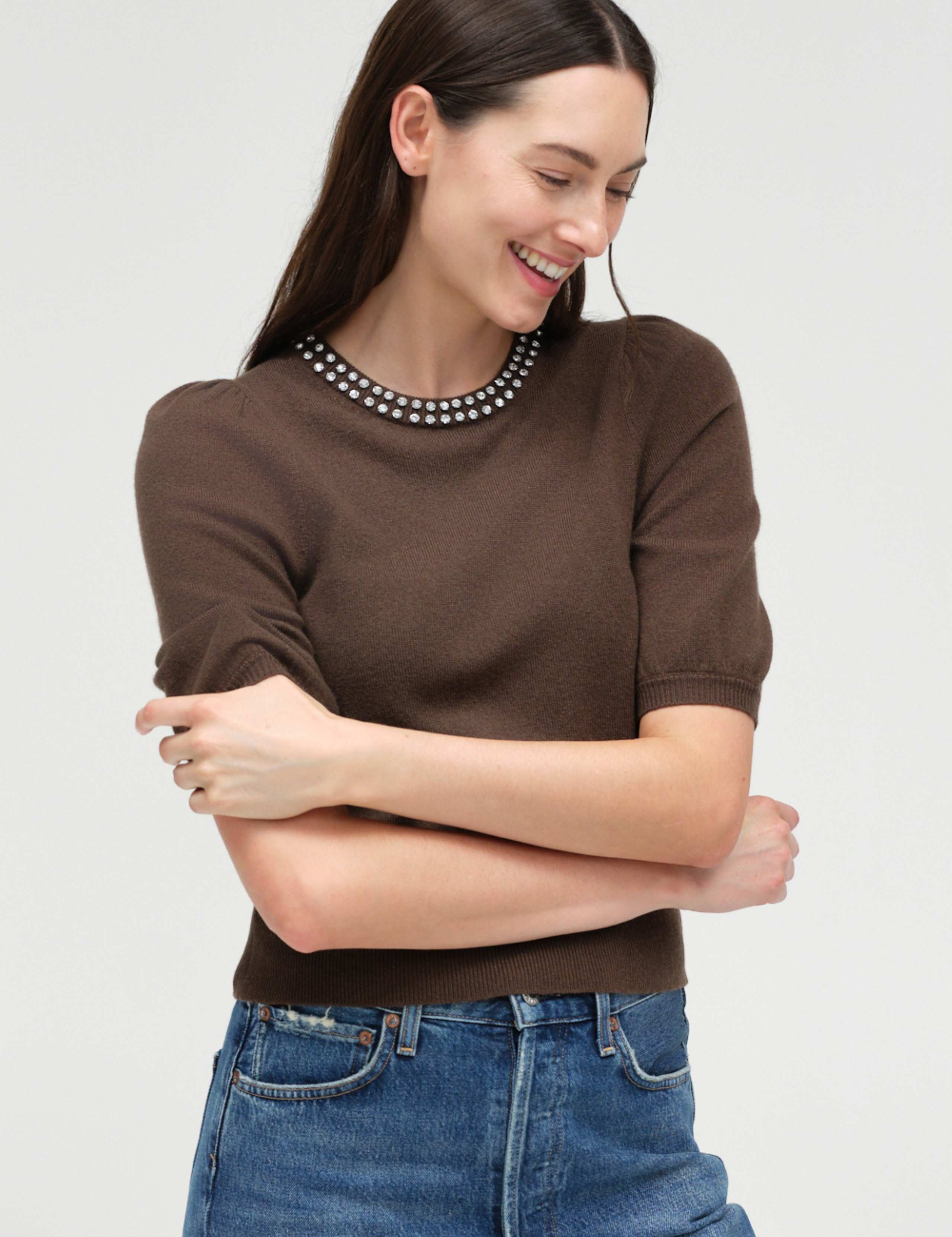 Wool Cashmere Round Neck Knitted Tee 4 of 5