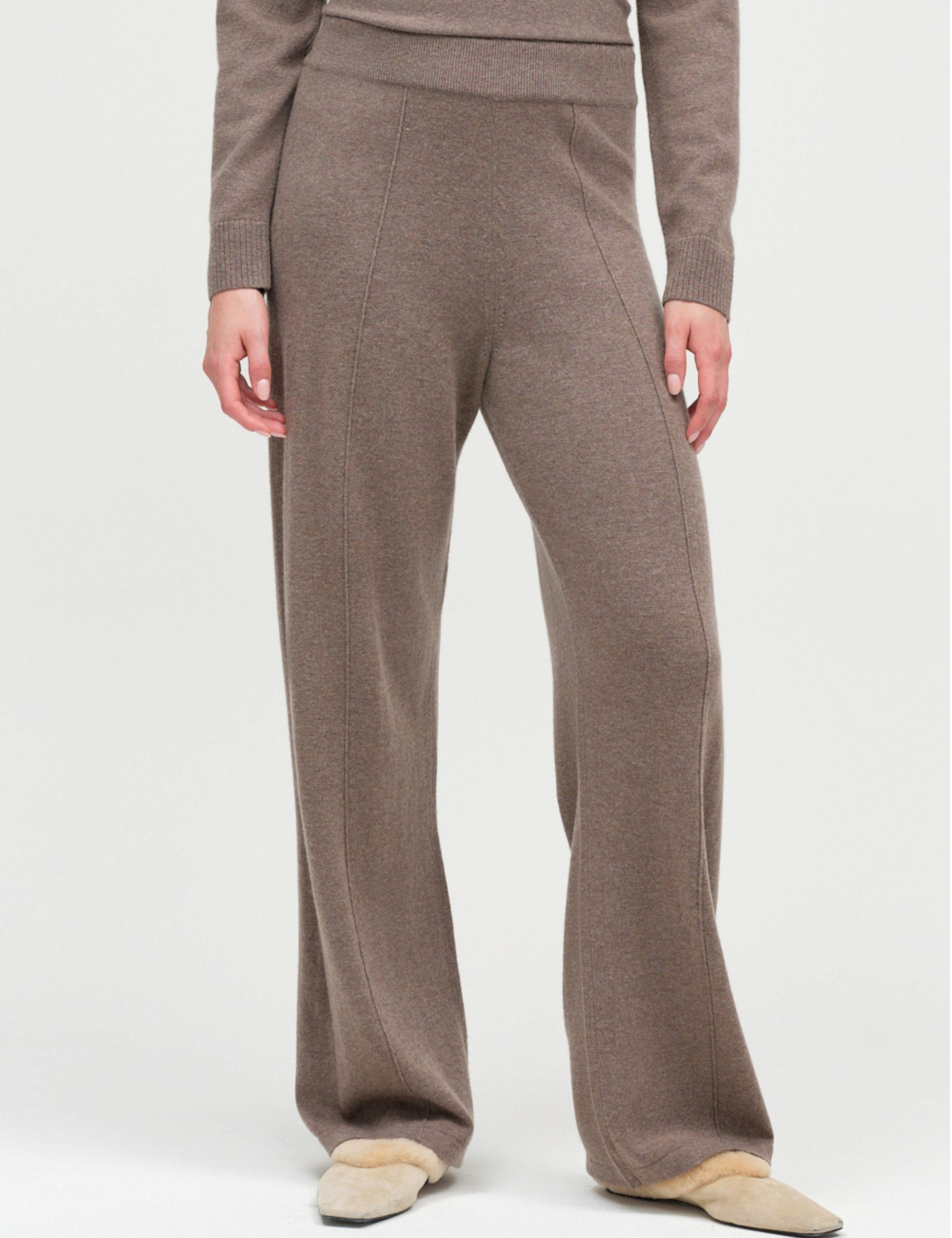 Wool Cashmere Wide Leg Joggers 1 of 3