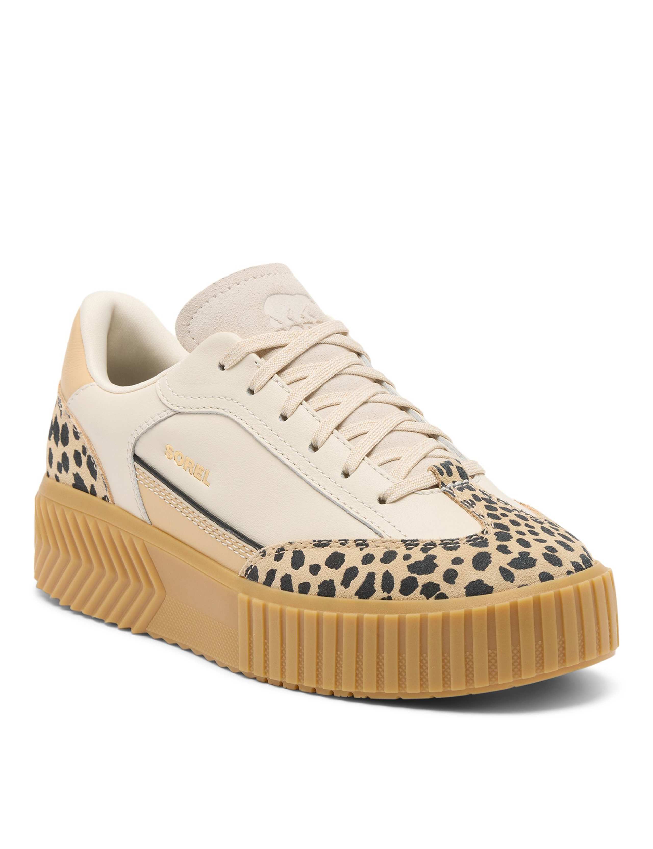Ona Ave™ T-Toe Leather Animal Print Trainers 2 of 8