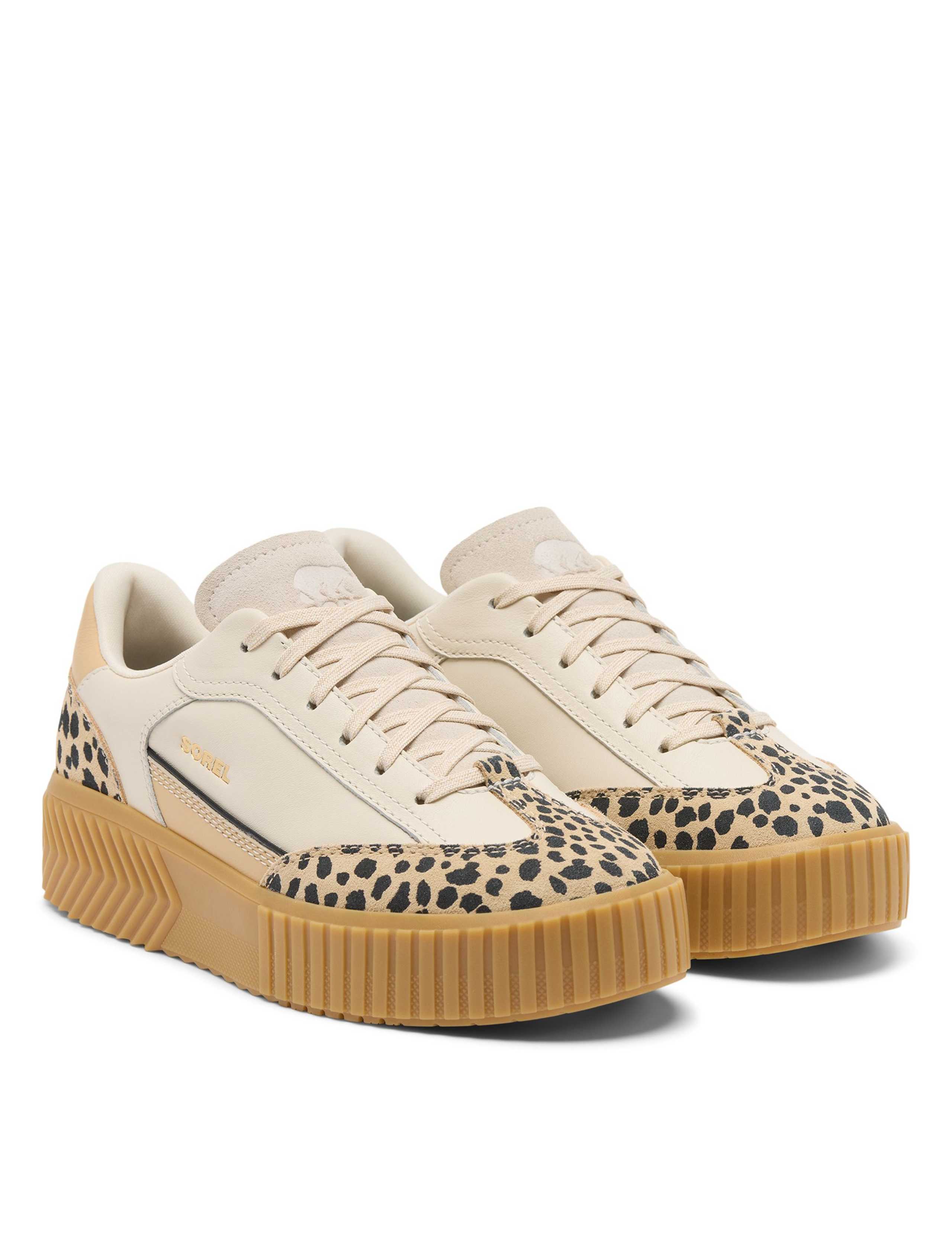 Ona Ave™ T-Toe Leather Animal Print Trainers 3 of 8