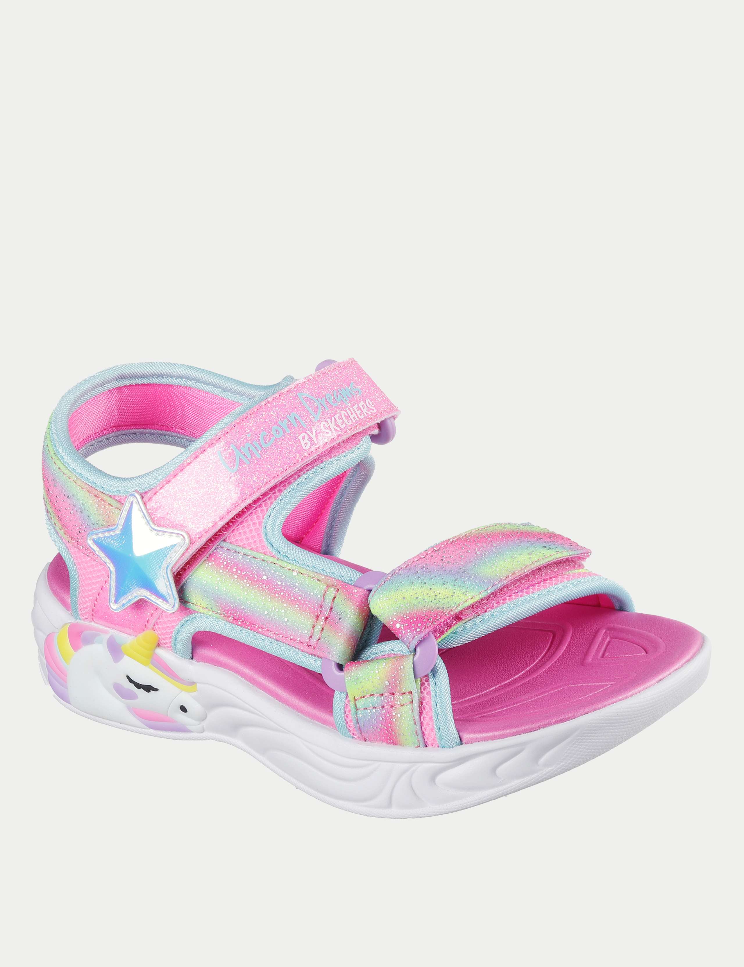 Kids' Light-up Unicorn Riptape Sandals (4 Small - 4 Large) 3 of 5