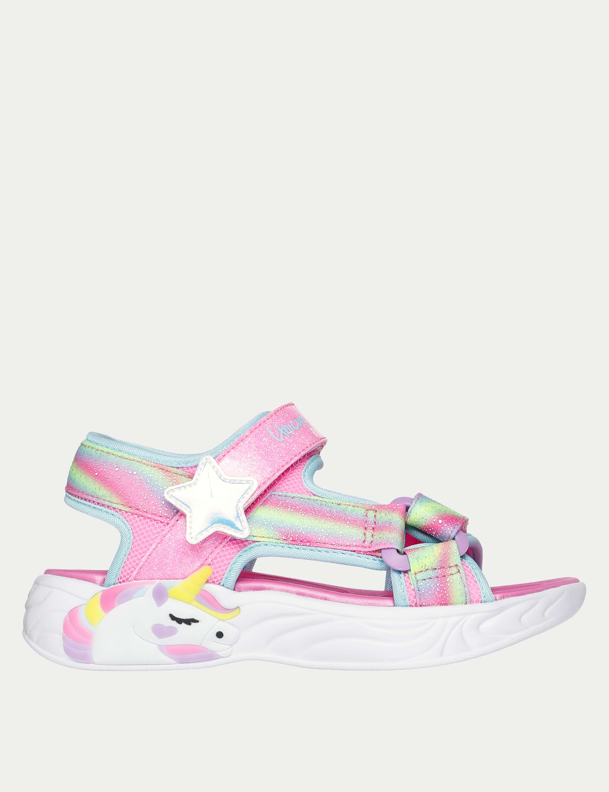 Kids' Light-up Unicorn Riptape Sandals (4 Small - 4 Large) 1 of 5